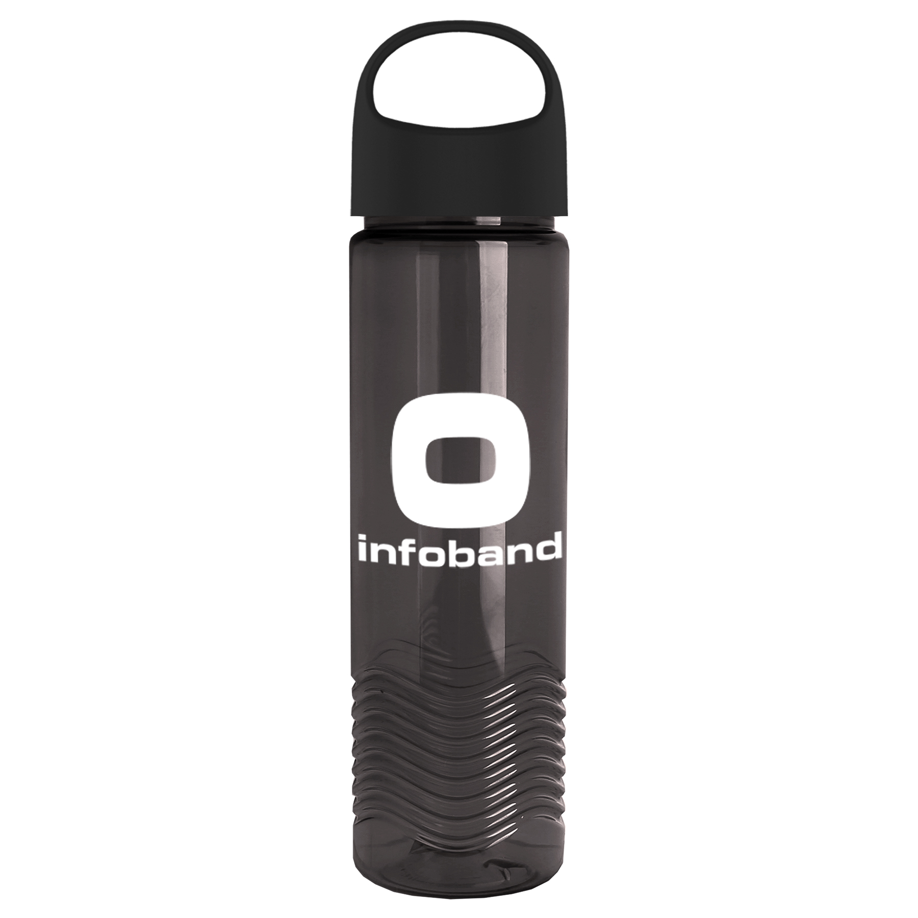 Picture of 24 Oz. Transparent Wave Bottle w/Oval Crest Lid