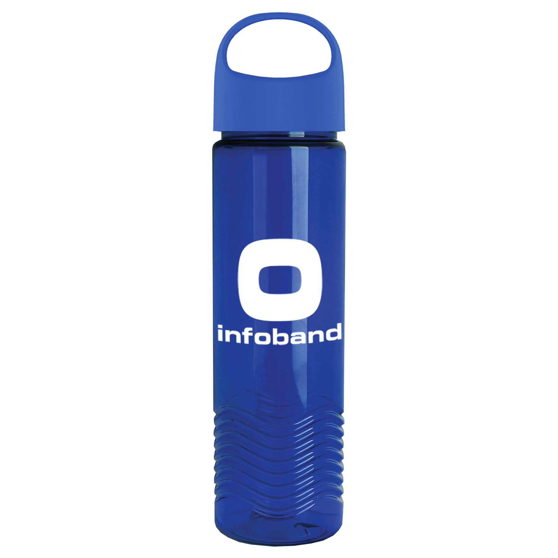 Picture of 24 Oz. Transparent Wave Bottle w/Oval Crest Lid