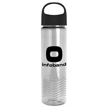 Picture of 24 Oz. Transparent Wave Bottle w/Oval Crest Lid