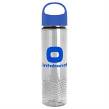 Picture of 24 Oz. Transparent Wave Bottle w/Oval Crest Lid