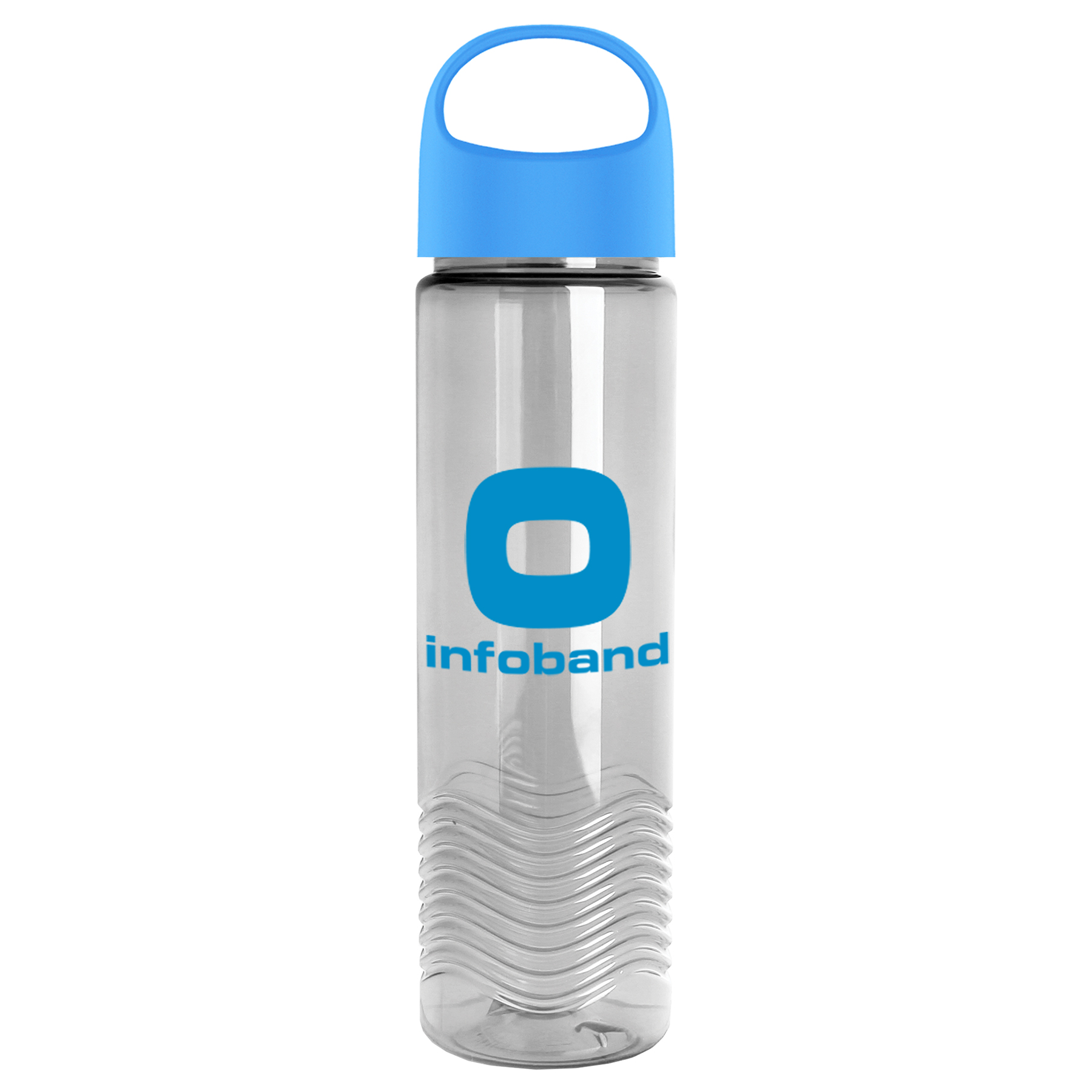 Picture of 24 Oz. Transparent Wave Bottle w/Oval Crest Lid