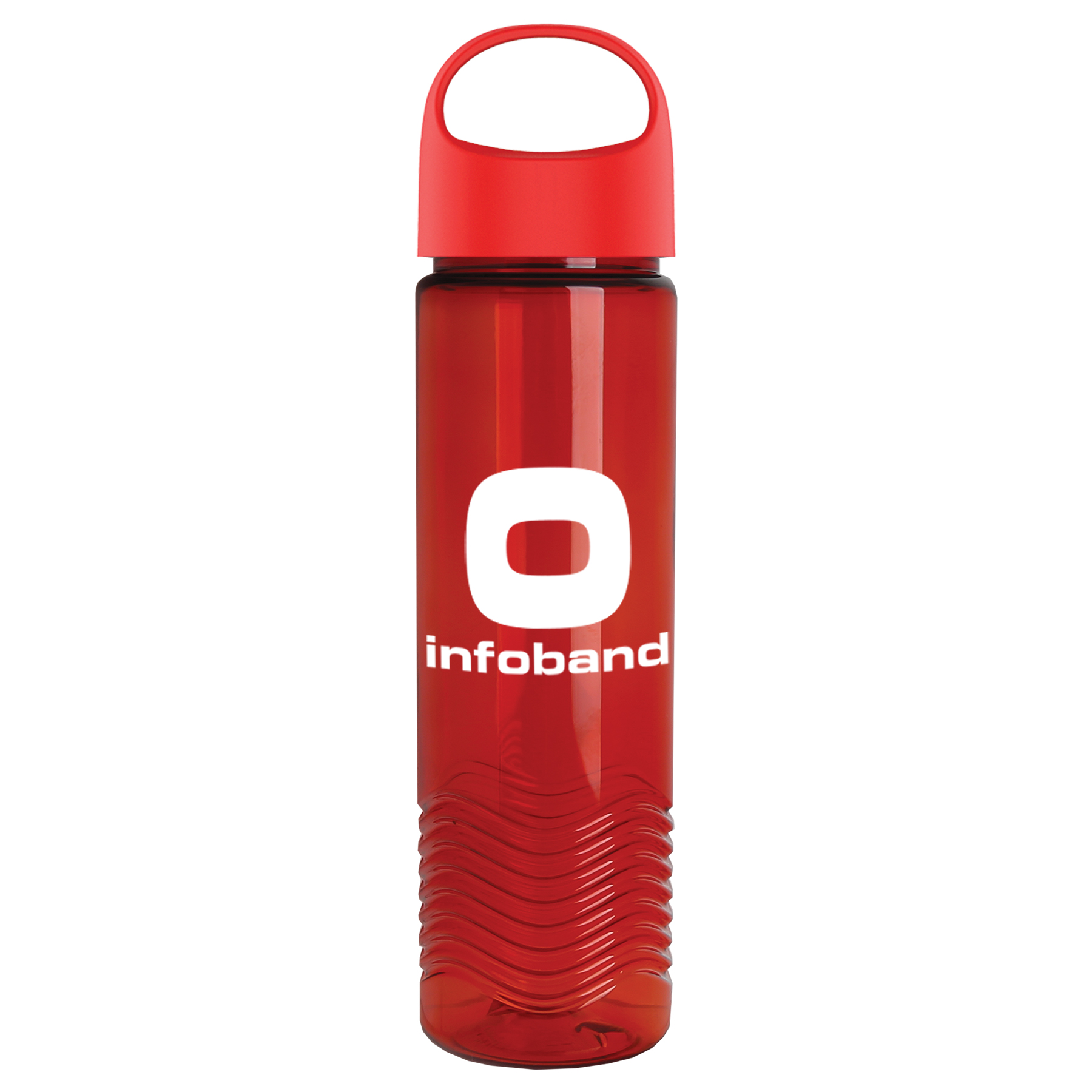 Picture of 24 Oz. Transparent Wave Bottle w/Oval Crest Lid
