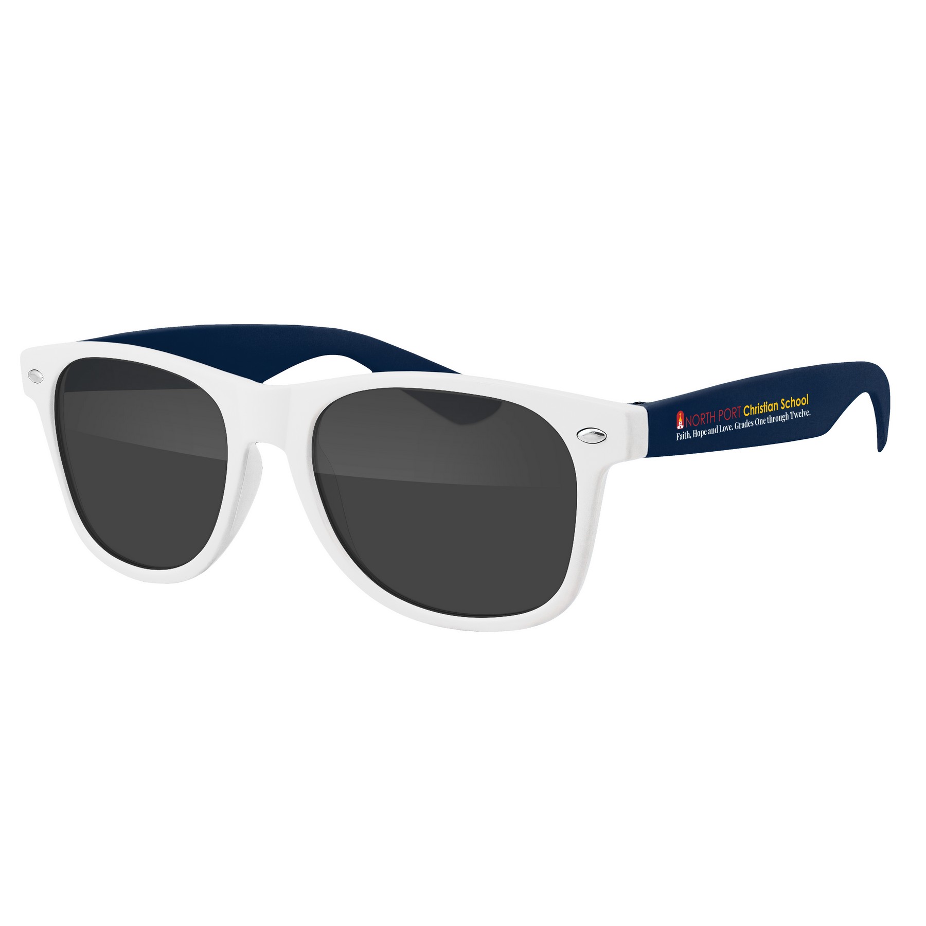 Picture of Two-Tone Retro Vibes White Frame Sunglasses
