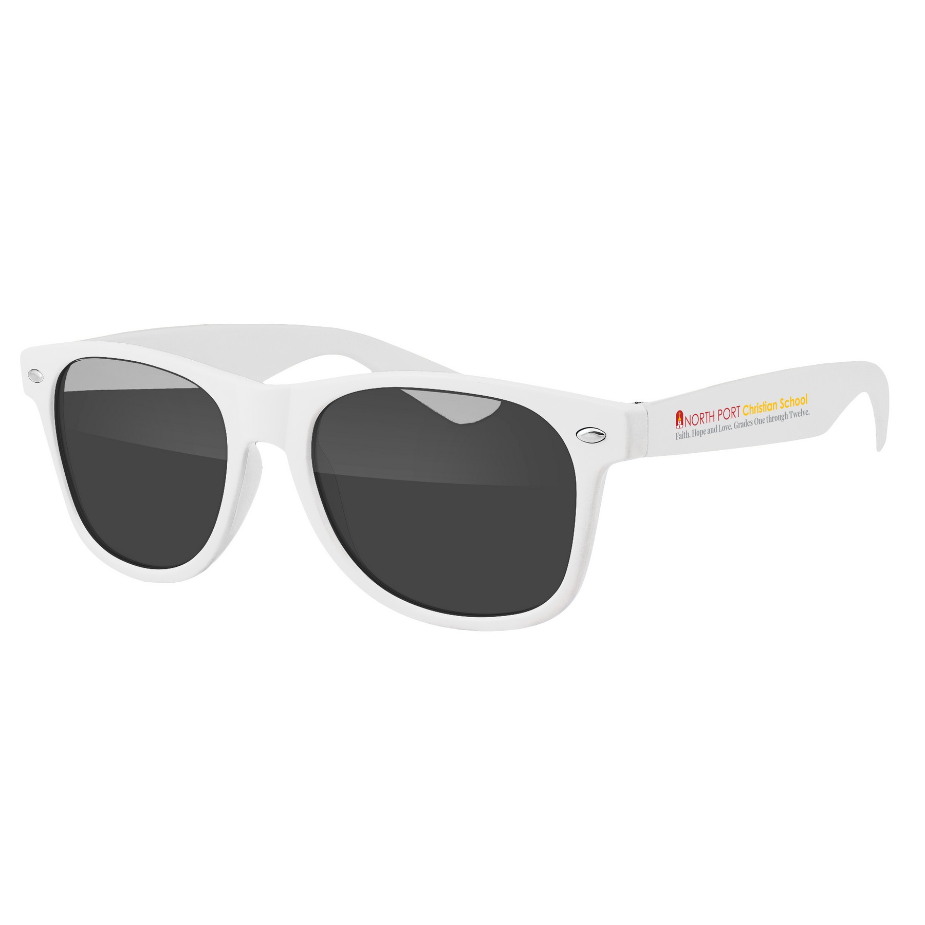 Picture of Two-Tone Retro Vibes White Frame Sunglasses