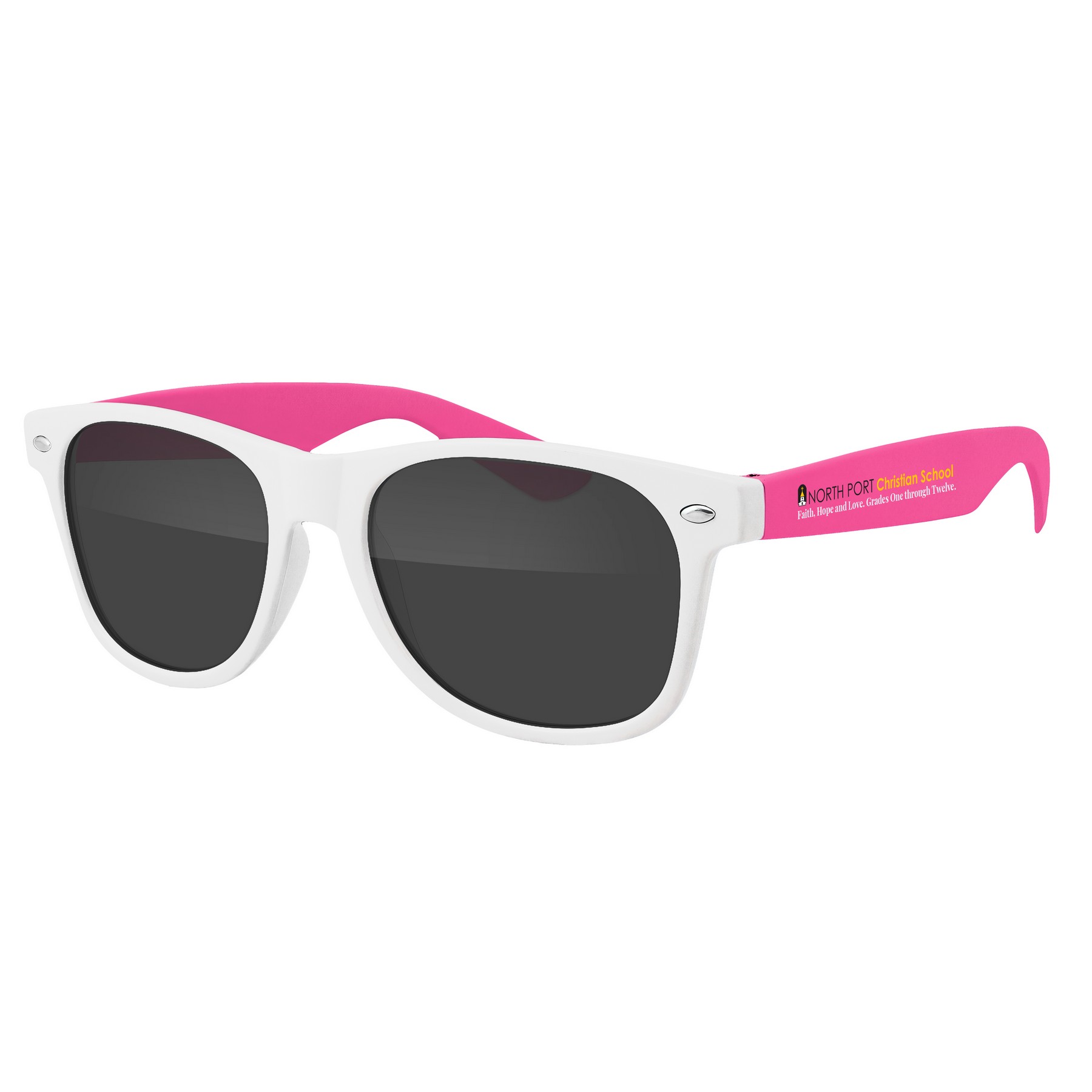 Picture of Two-Tone Retro Vibes White Frame Sunglasses