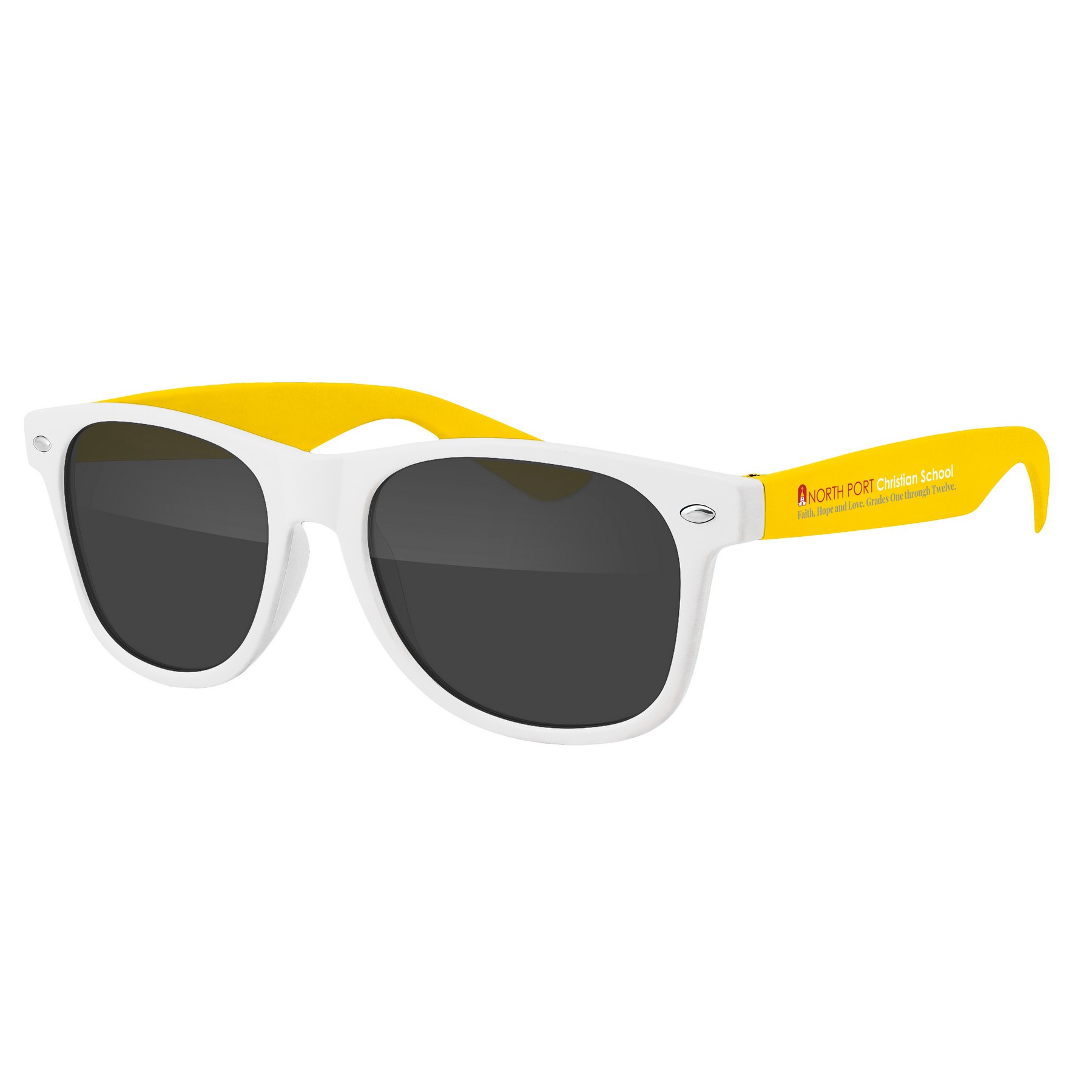 Picture of Two-Tone Retro Vibes White Frame Sunglasses