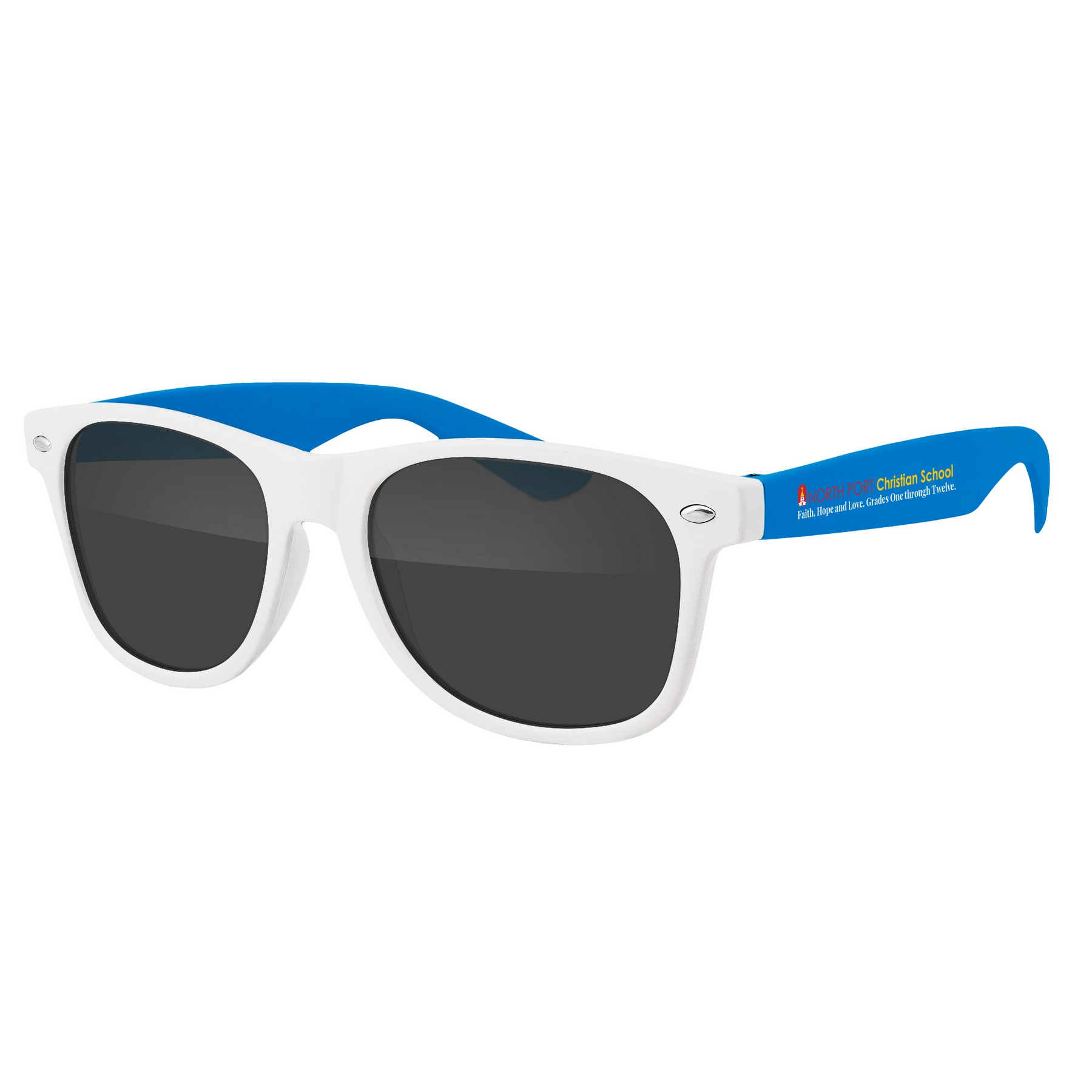 Picture of Two-Tone Retro Vibes White Frame Sunglasses