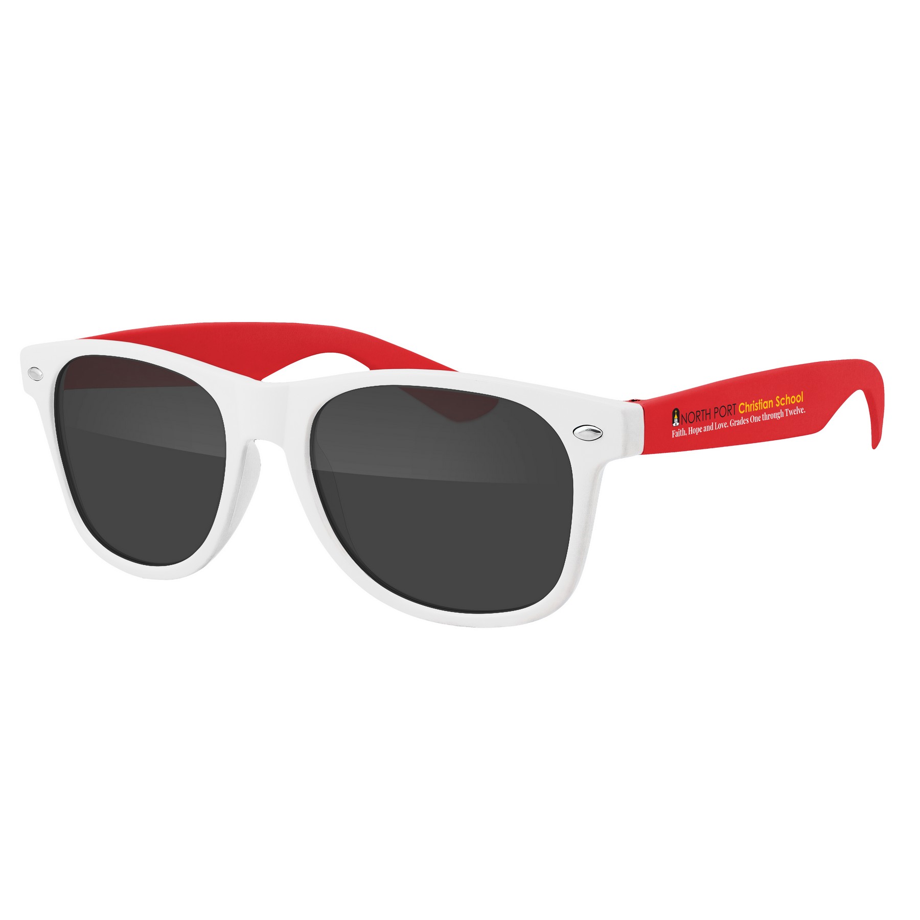 Picture of Two-Tone Retro Vibes White Frame Sunglasses