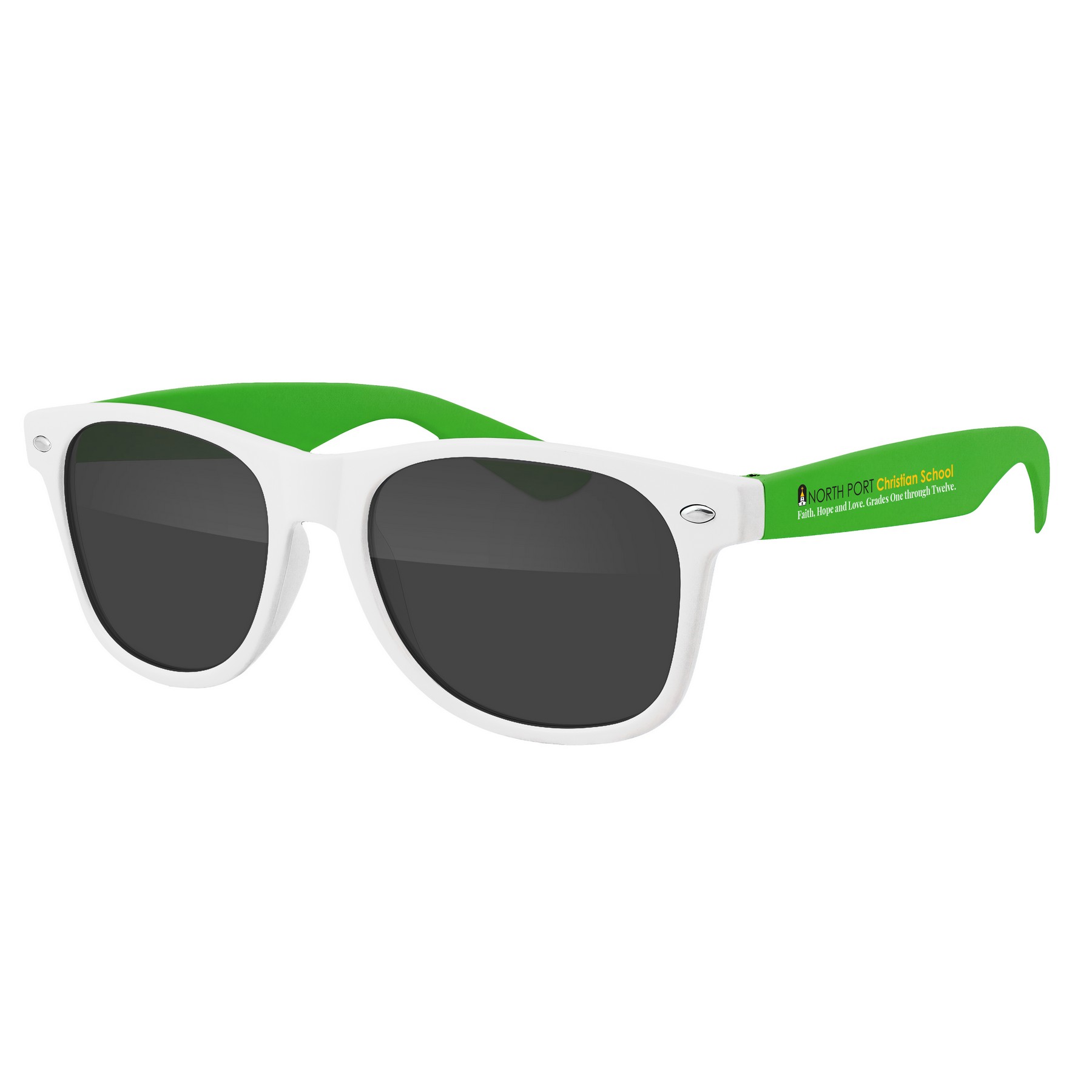 Picture of Two-Tone Retro Vibes White Frame Sunglasses