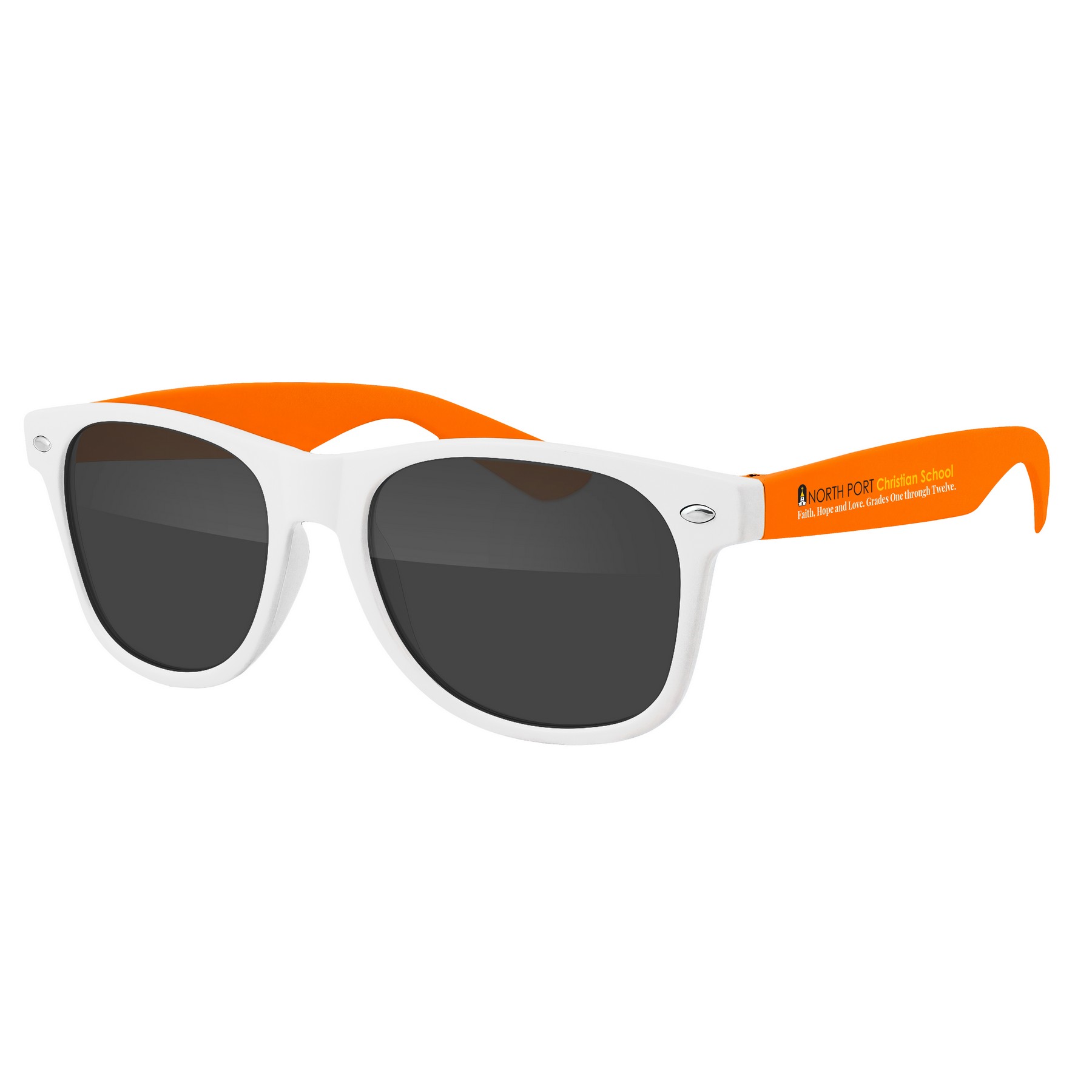 Picture of Two-Tone Retro Vibes White Frame Sunglasses