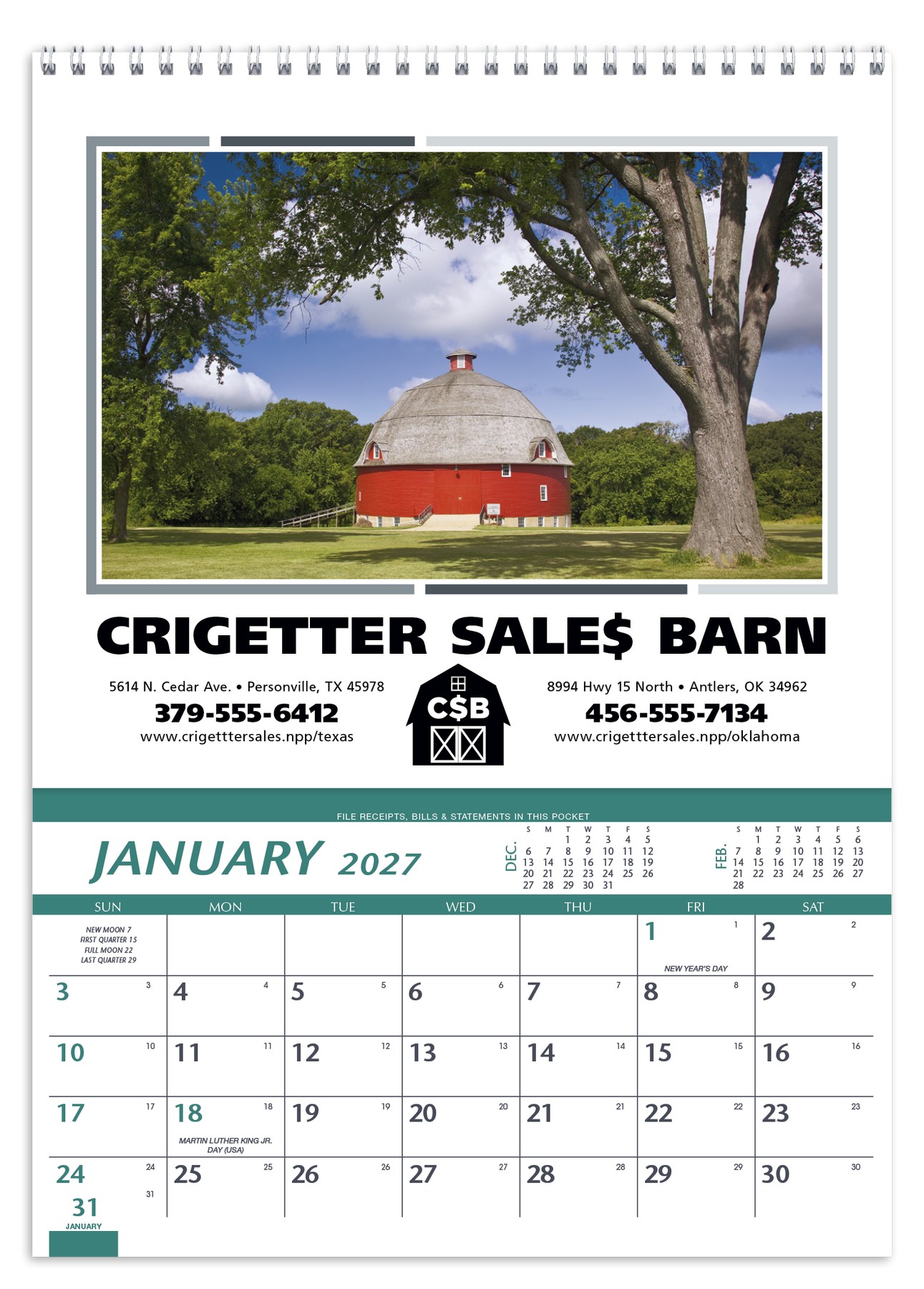 Picture of Triumph® Calendars Farm Pocket Calendar