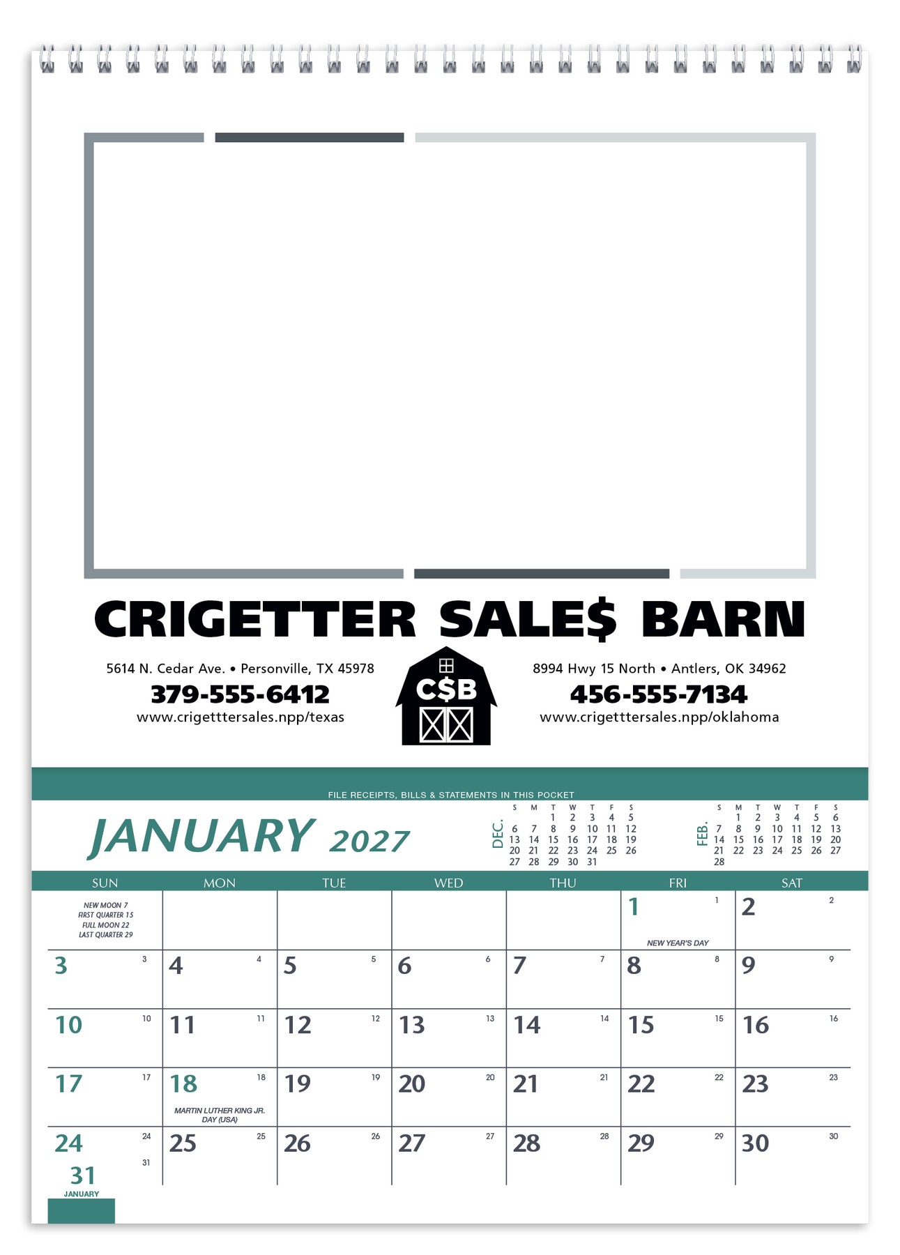 Picture of Triumph® Calendars Farm Pocket Calendar