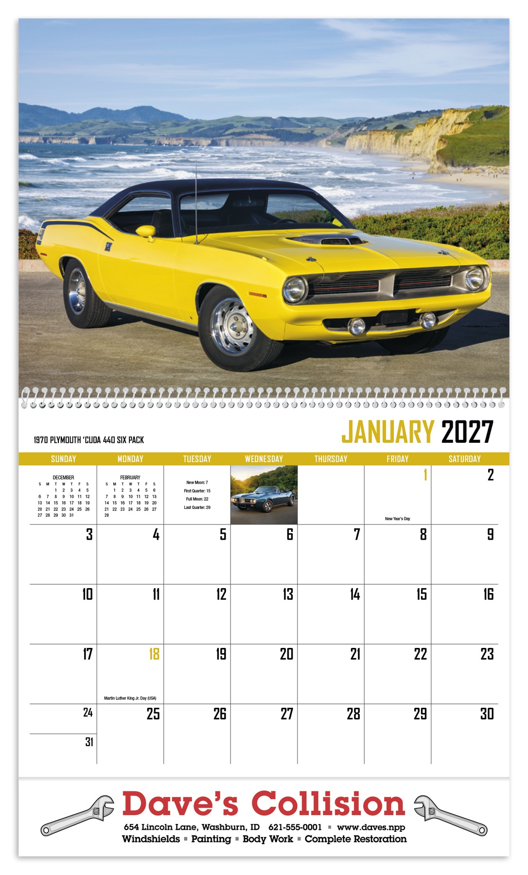 Picture of HotLine® Products Street Thunder Appointment Calendar - Spiral
