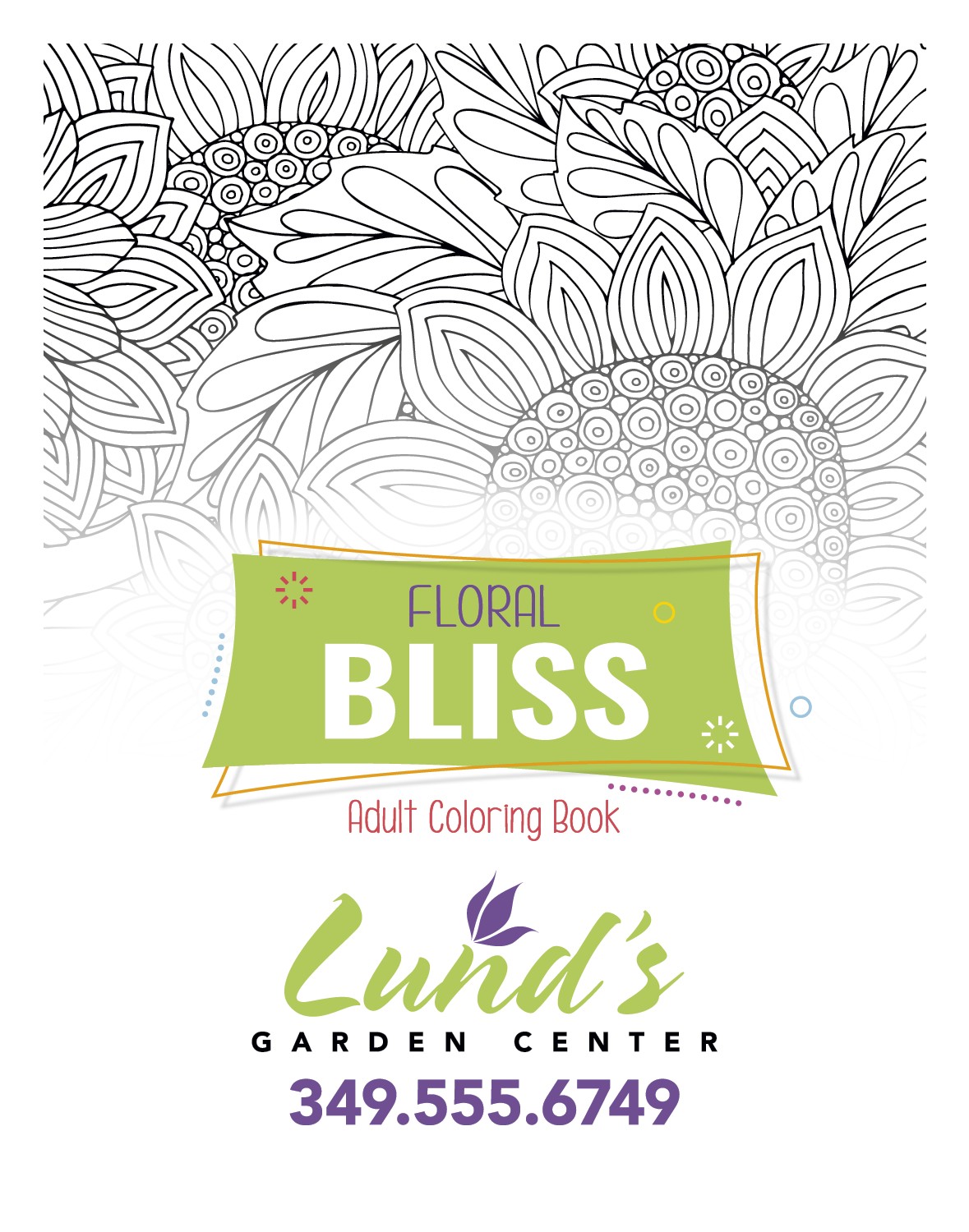 Picture of Good Value™ Floral Bliss Adult Coloring Book