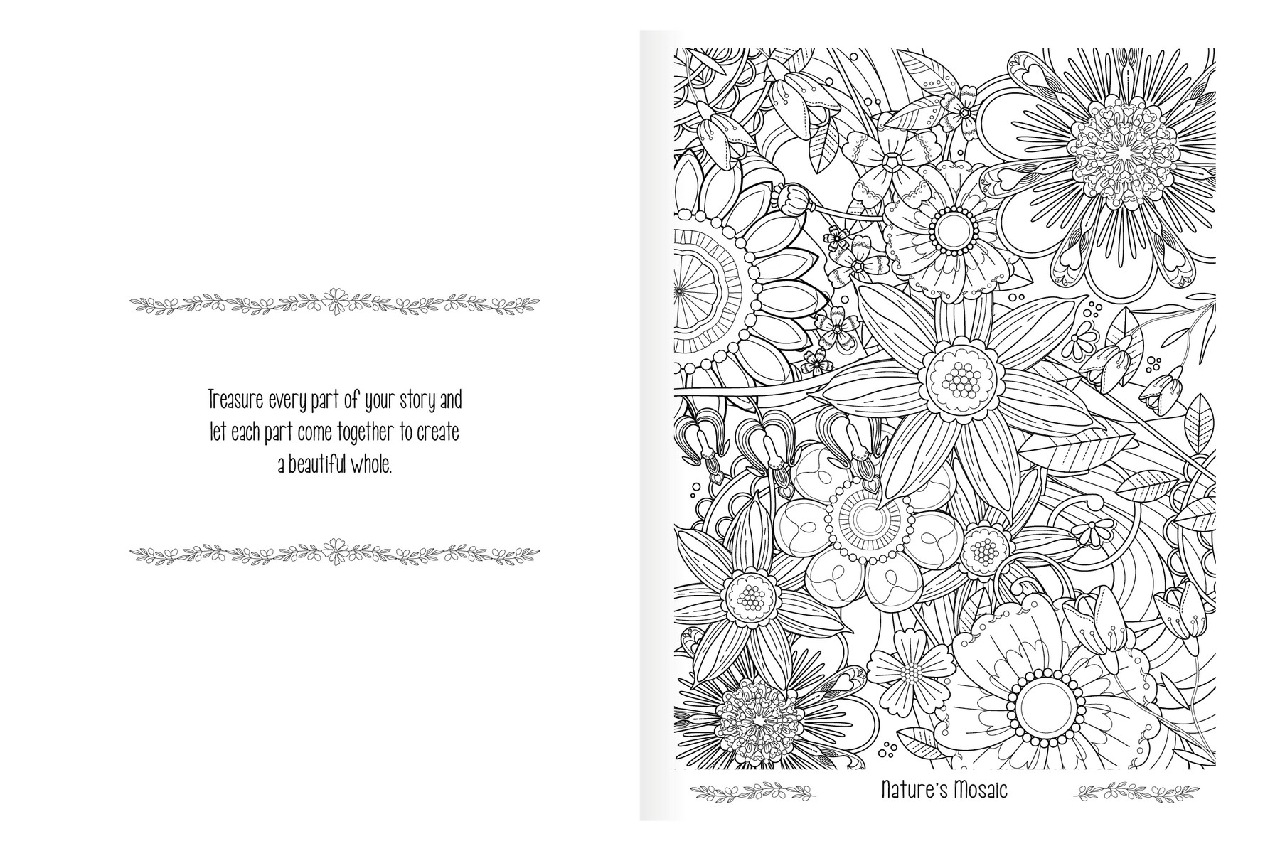 Picture of Good Value™ Floral Bliss Adult Coloring Book
