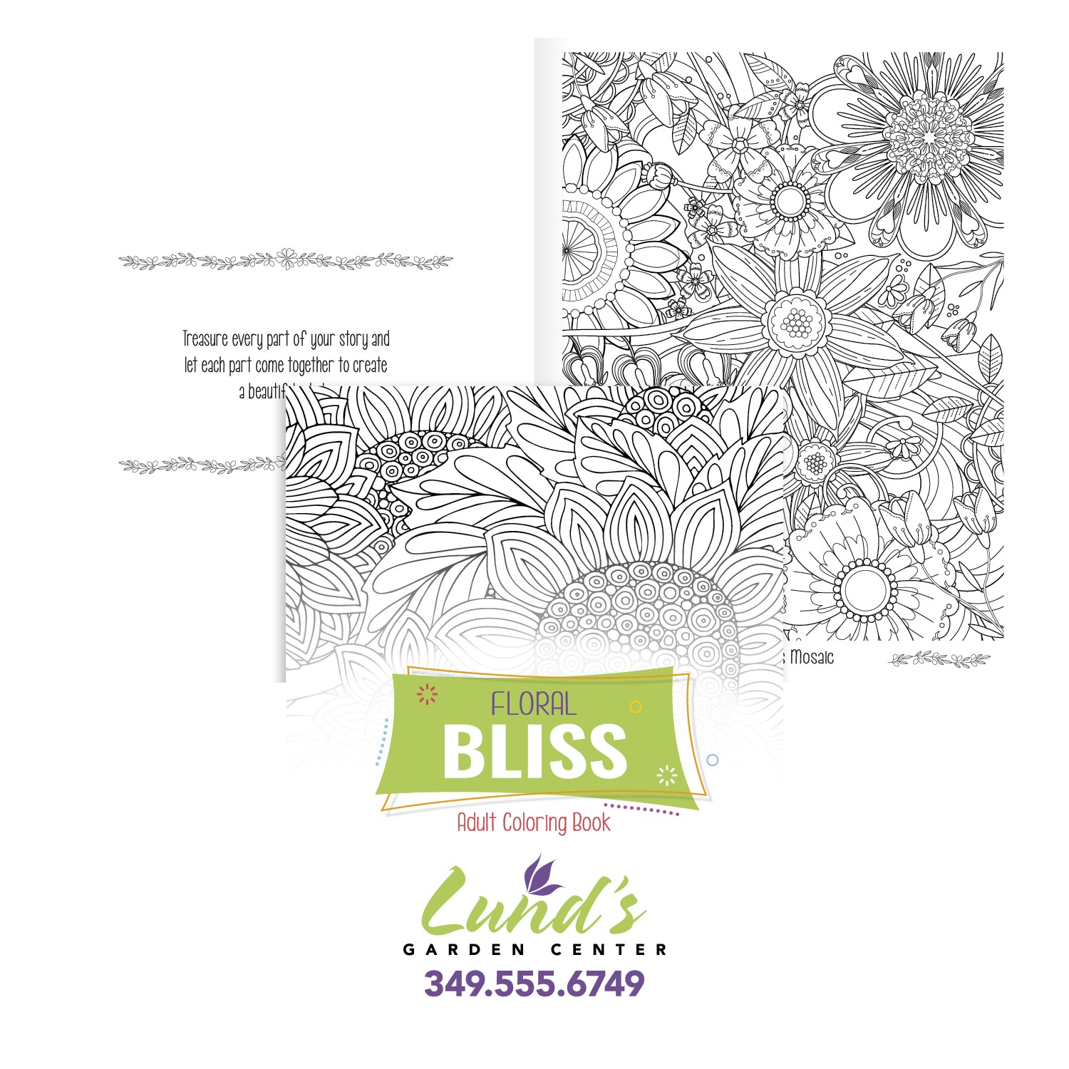 Picture of Good Value™ Floral Bliss Adult Coloring Book