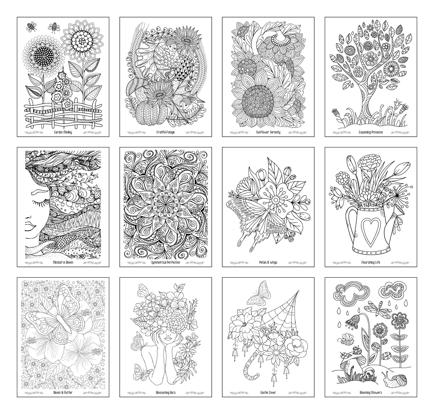Picture of Good Value™ Floral Bliss Adult Coloring Book