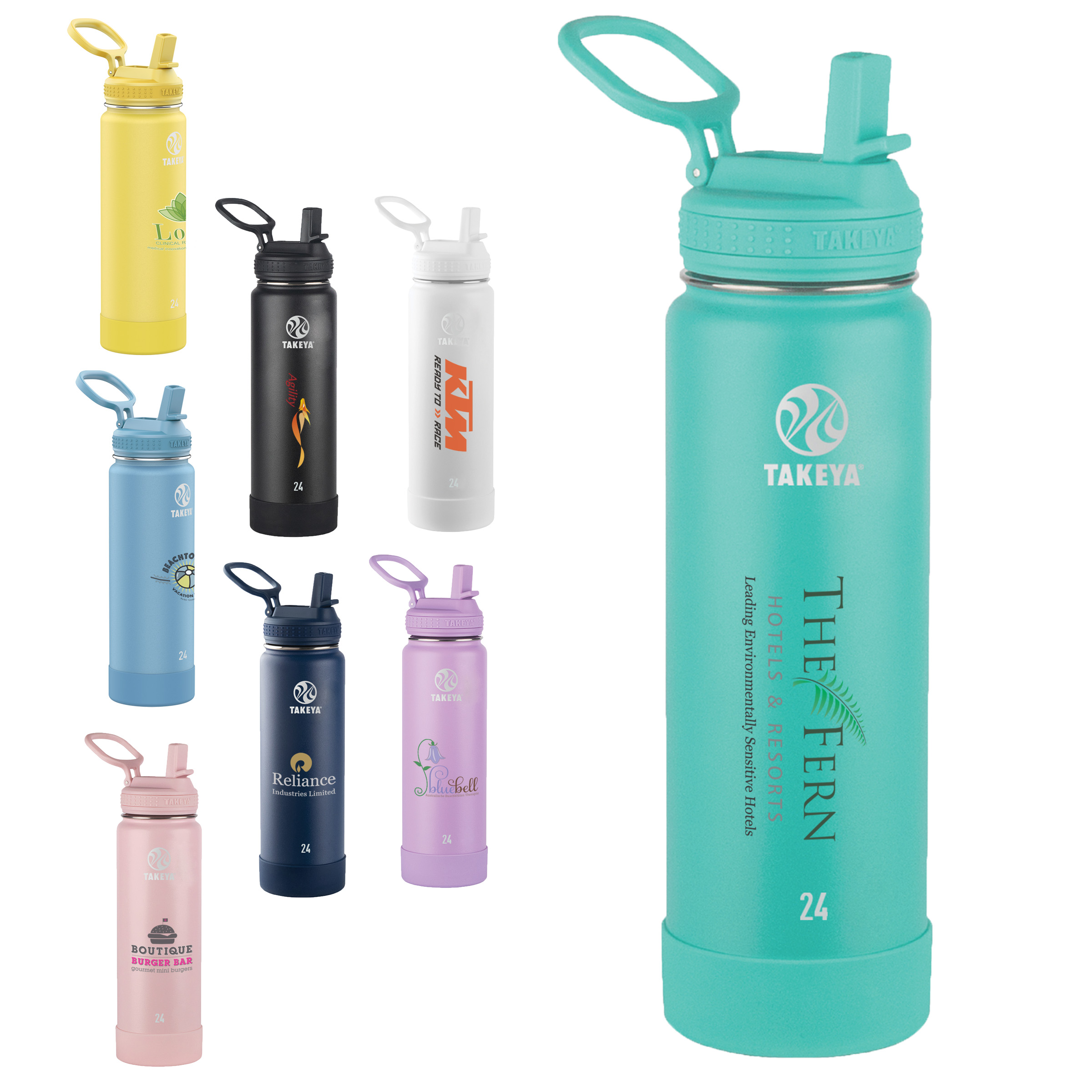 Picture of Takeya® 24 oz. Water Bottle with Actives Straw Lid™, Full Color Digital