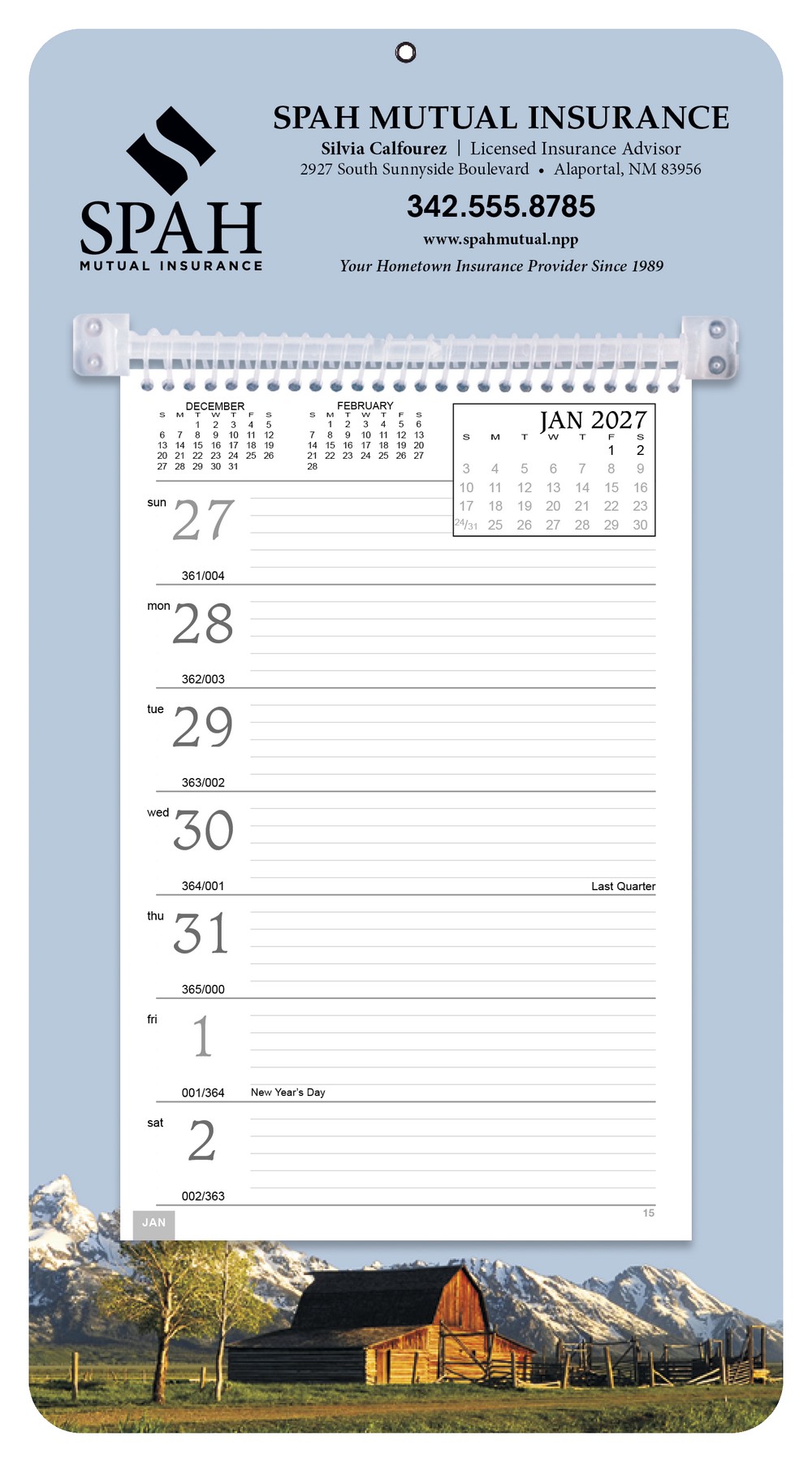 Picture of Triumph® Calendars Full-Color Weekly Memo Calendar