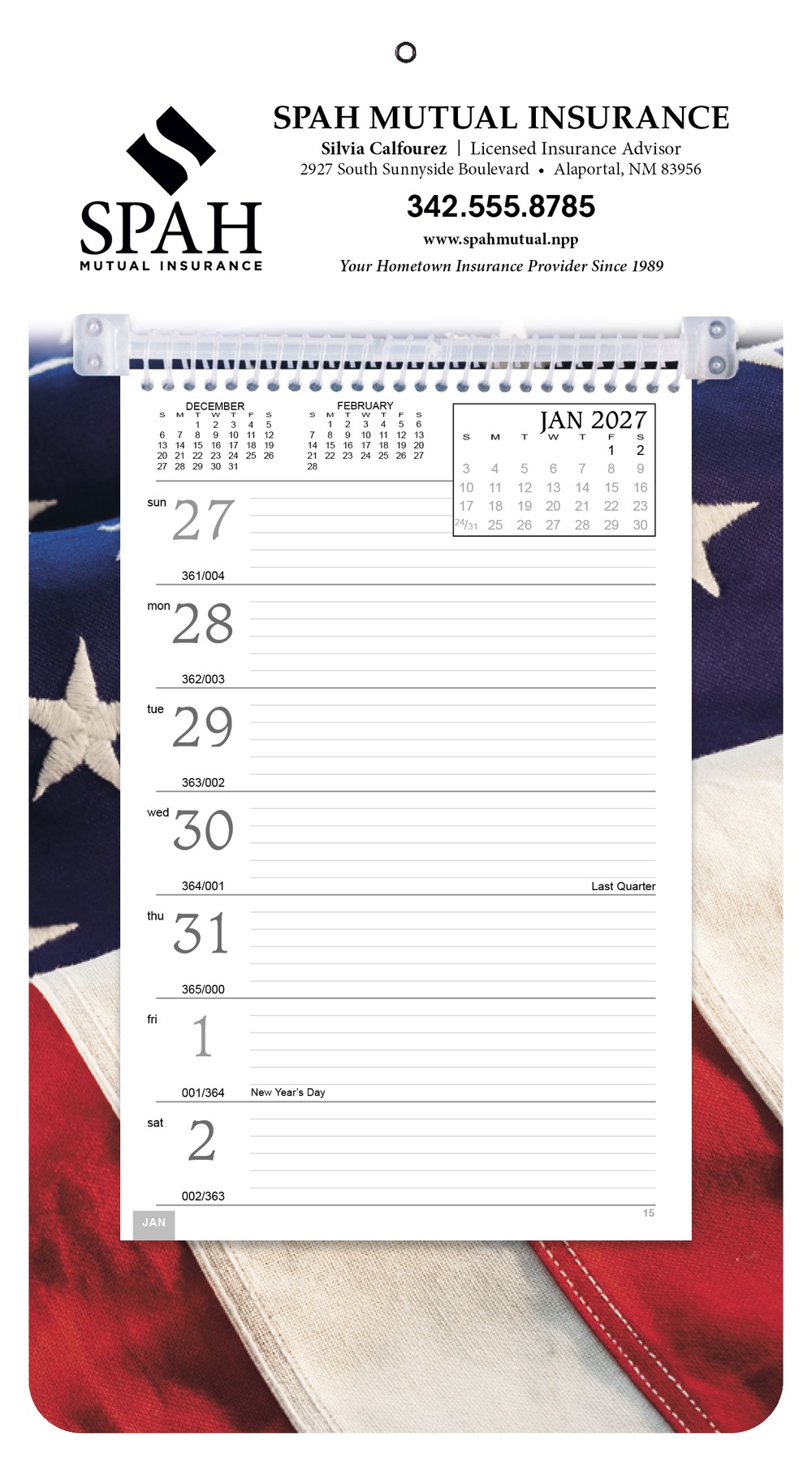 Picture of Triumph® Calendars Full-Color Weekly Memo Calendar