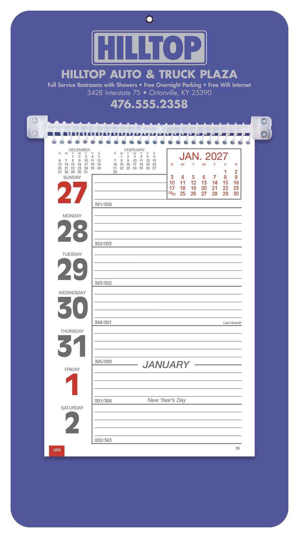Picture of Triumph® Calendars Weekly Memo Calendar