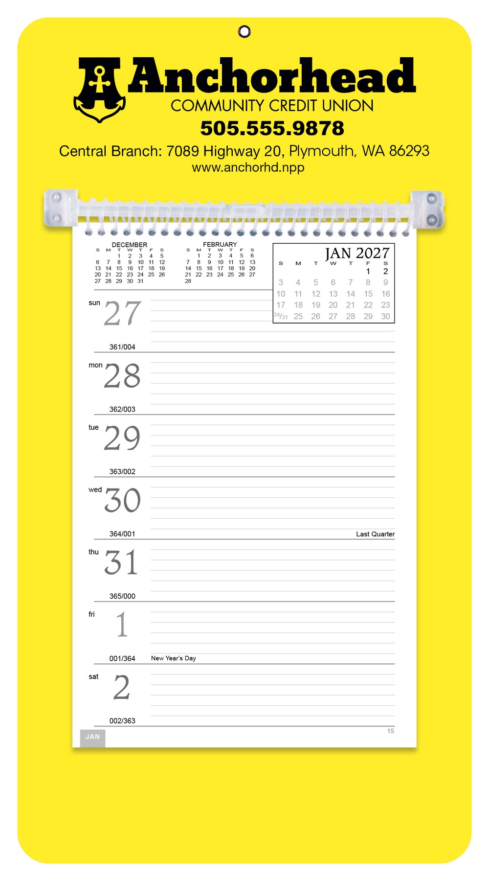 Picture of Triumph® Calendars Weekly Memo Calendar
