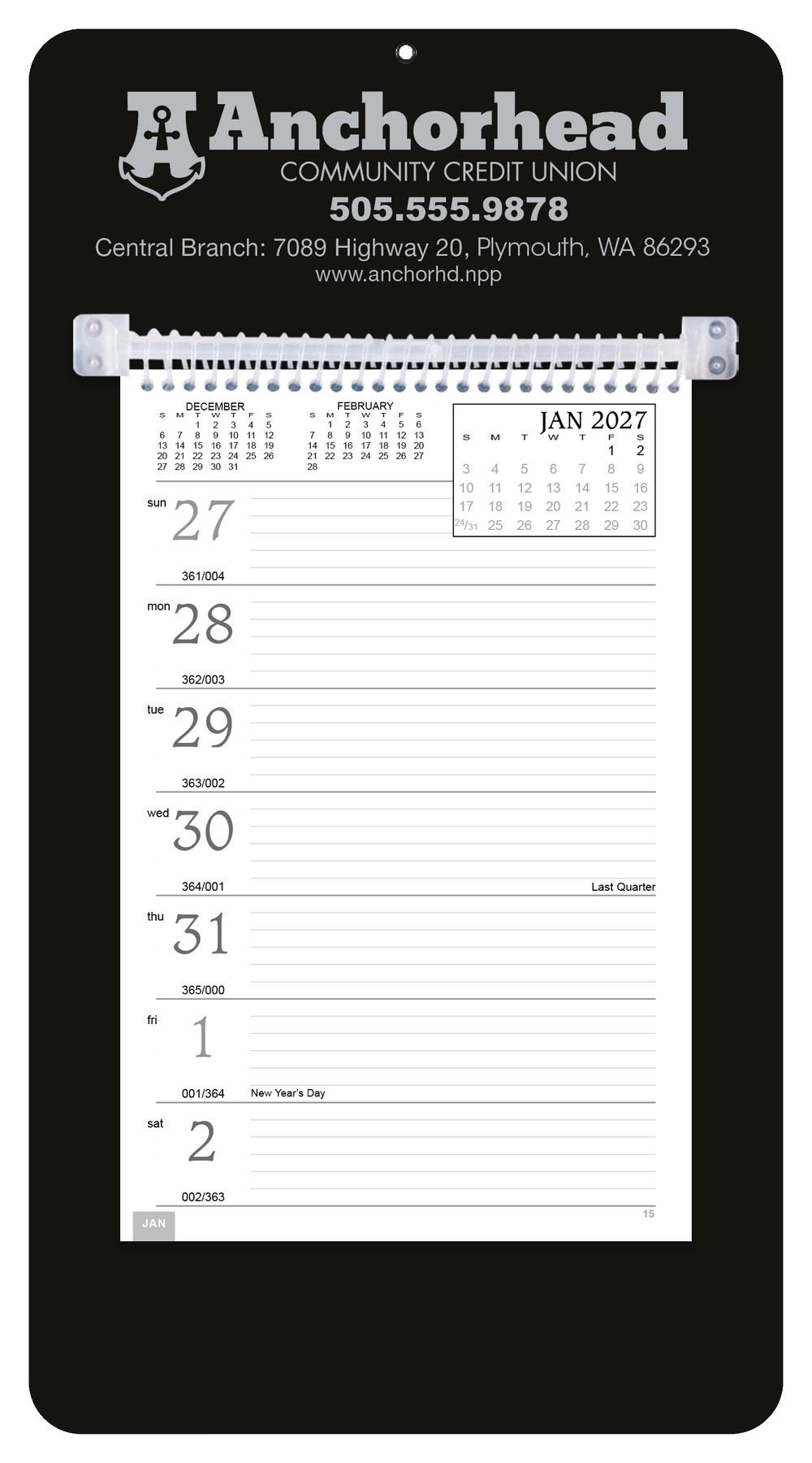 Picture of Triumph® Calendars Weekly Memo Calendar