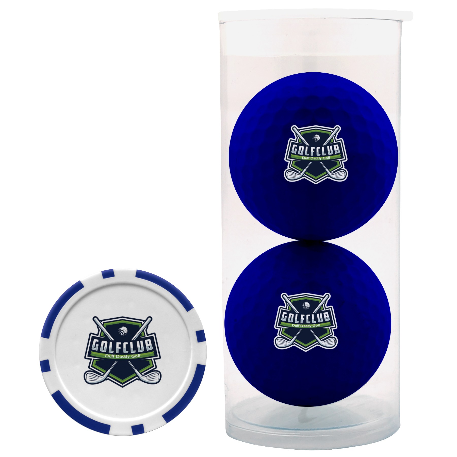 Picture of Colored 2-Ball, 1-Poker Chip Par Pack