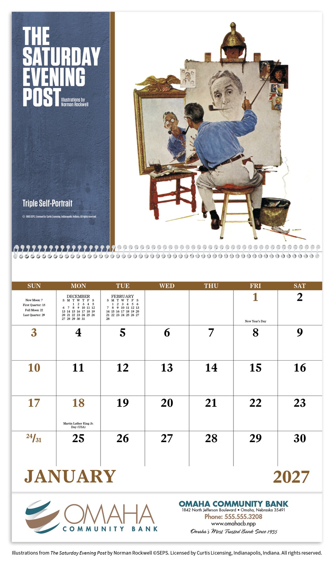 Picture of Good Value™ The Saturday Evening Post Illustrations by Norman Rockwell ? Spiral Calendar