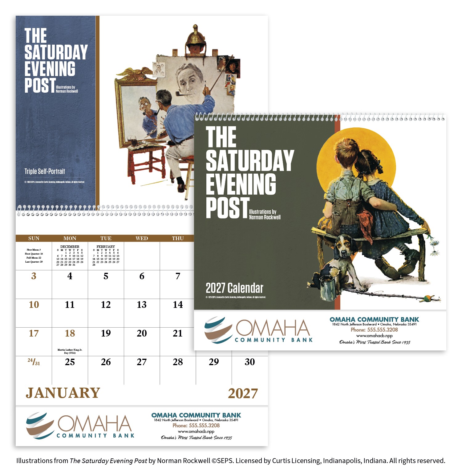 Picture of Good Value™ The Saturday Evening Post Illustrations by Norman Rockwell ? Spiral Calendar
