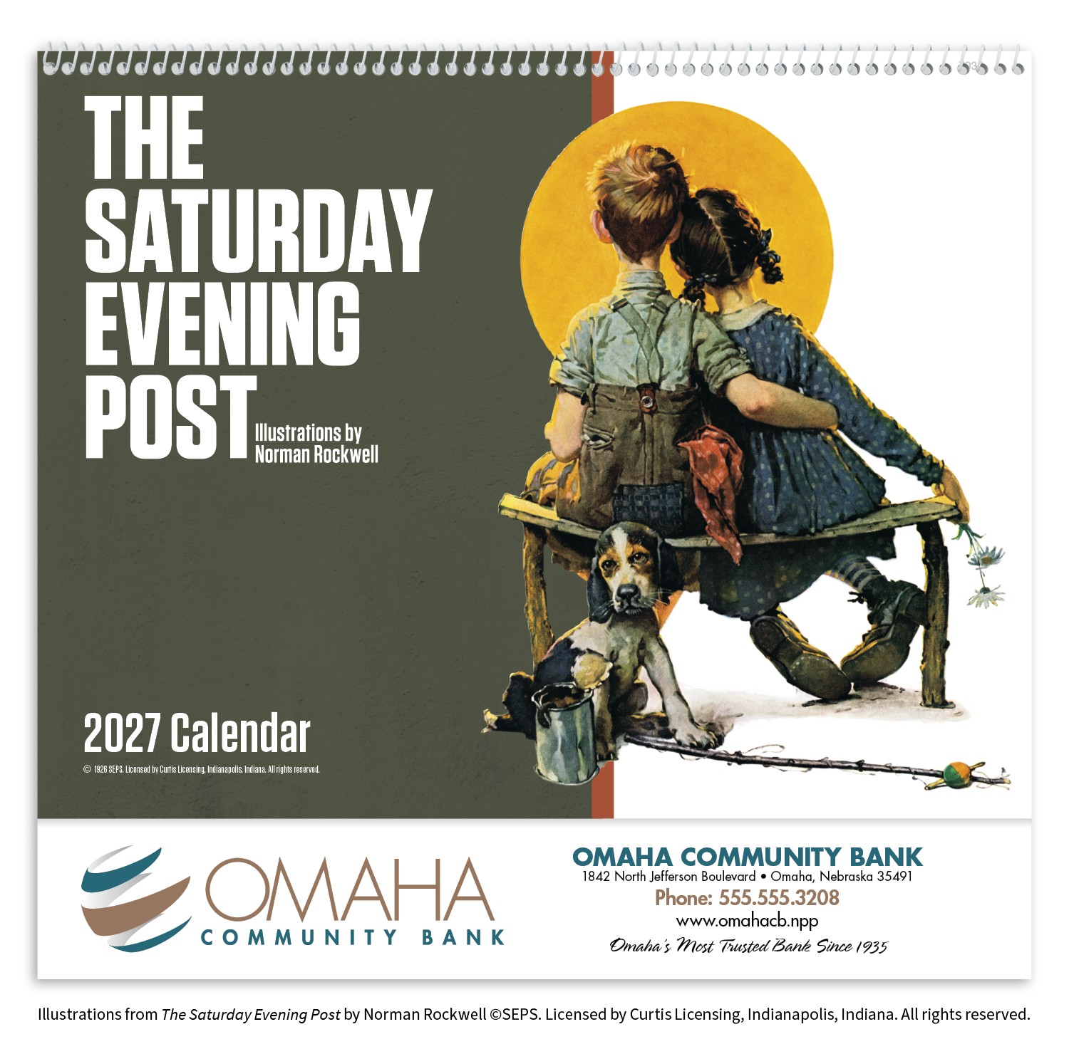 Picture of Good Value™ The Saturday Evening Post Illustrations by Norman Rockwell ? Spiral Calendar