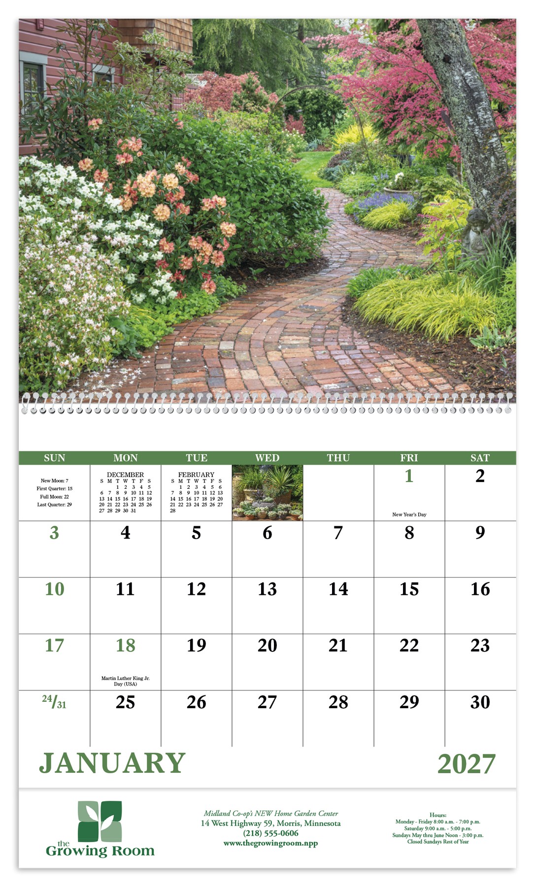 Picture of Good Value™ Garden Walk - Spiral Calendar