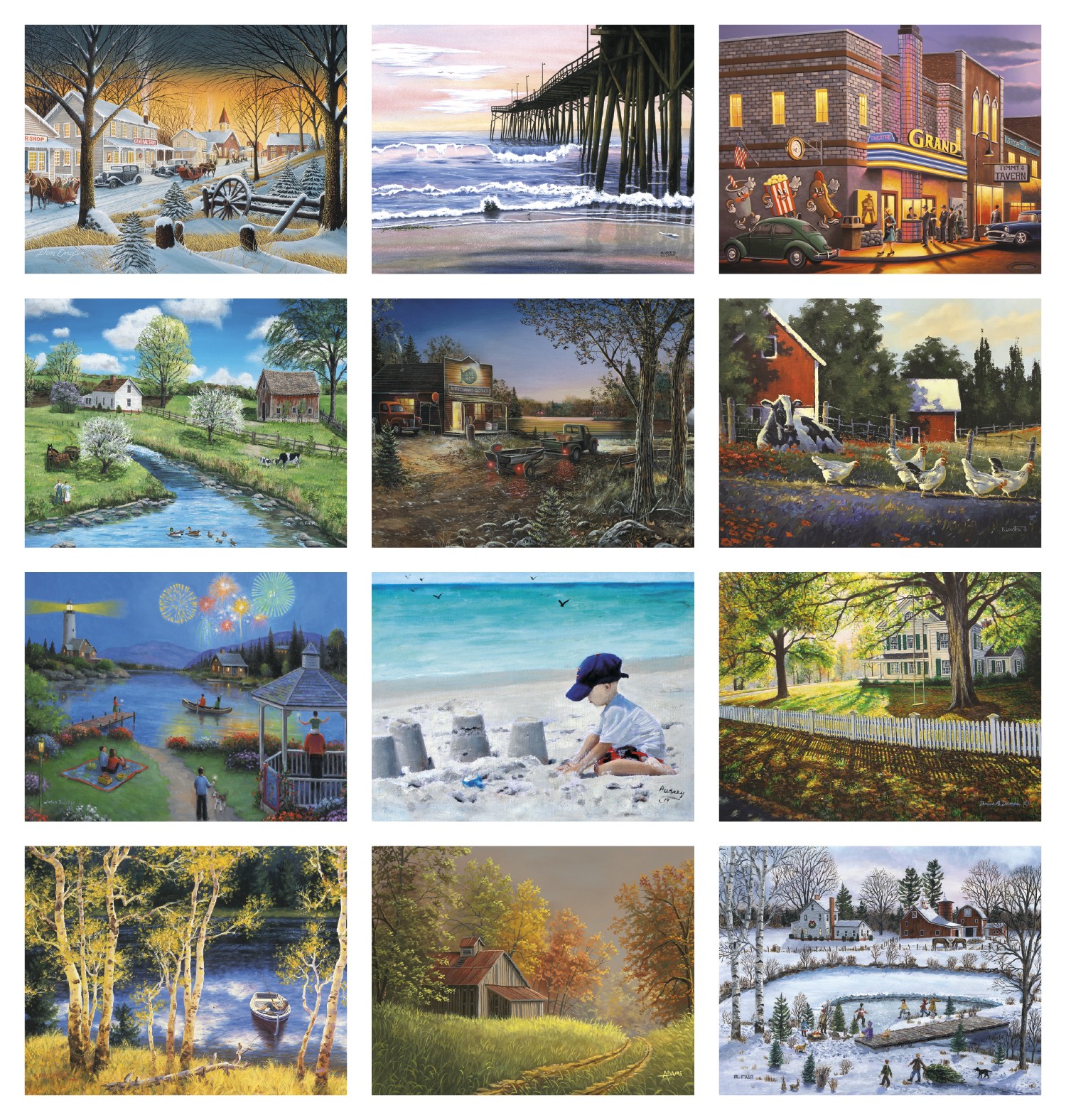 Picture of Good Value™ Scenic Memories - Stapled Calendar