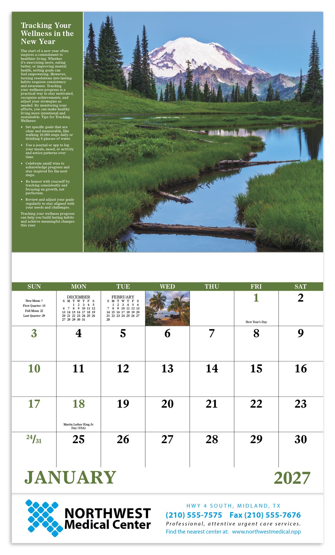 Picture of Good Value™ Healthy Living - Stapled Calendar