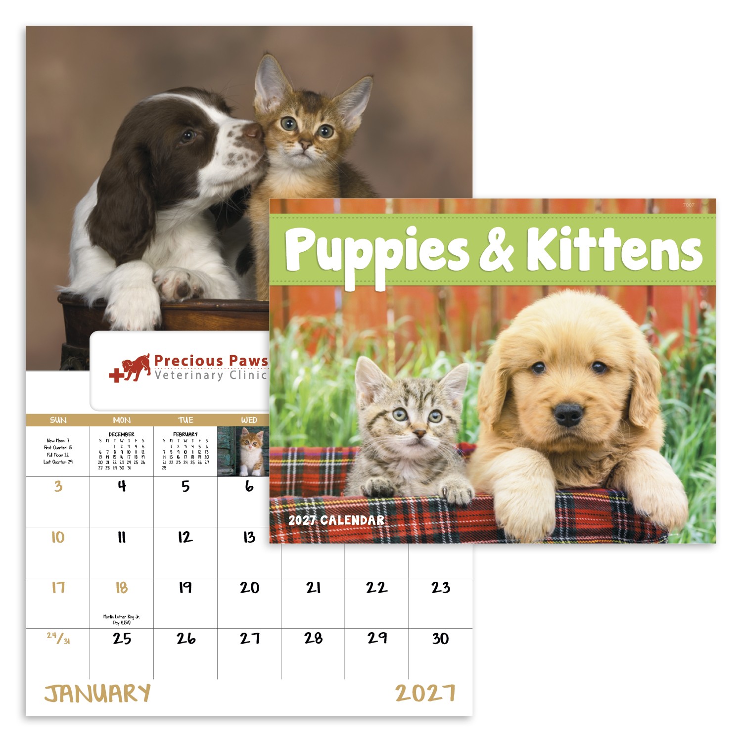 Picture of Good Value™ Puppies & Kittens - Window Calendar