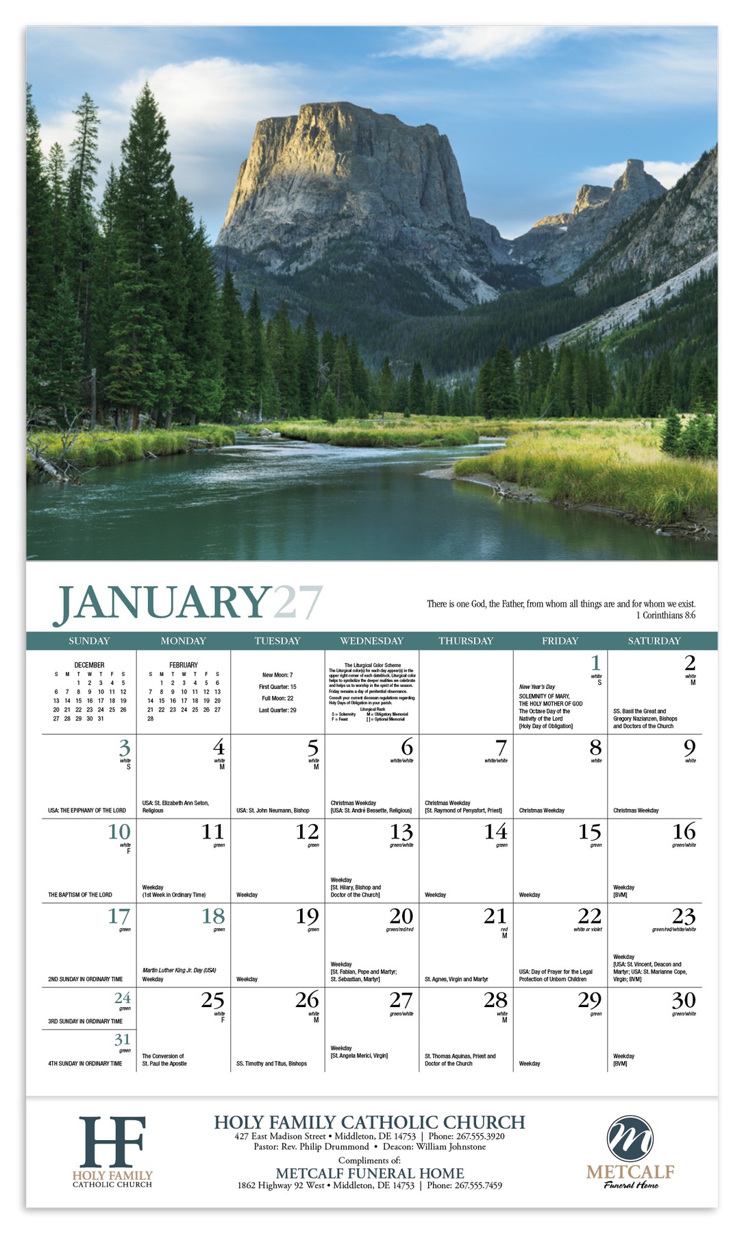 Picture of HotLine® Products Catholic Reflections Appointment Calendar - Stapled