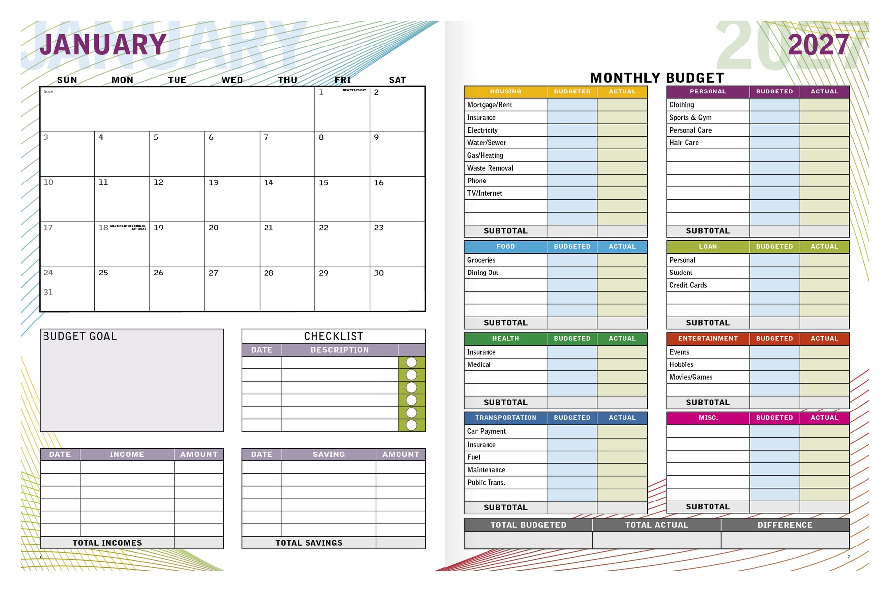 Picture of Good Value™ Budget Planner