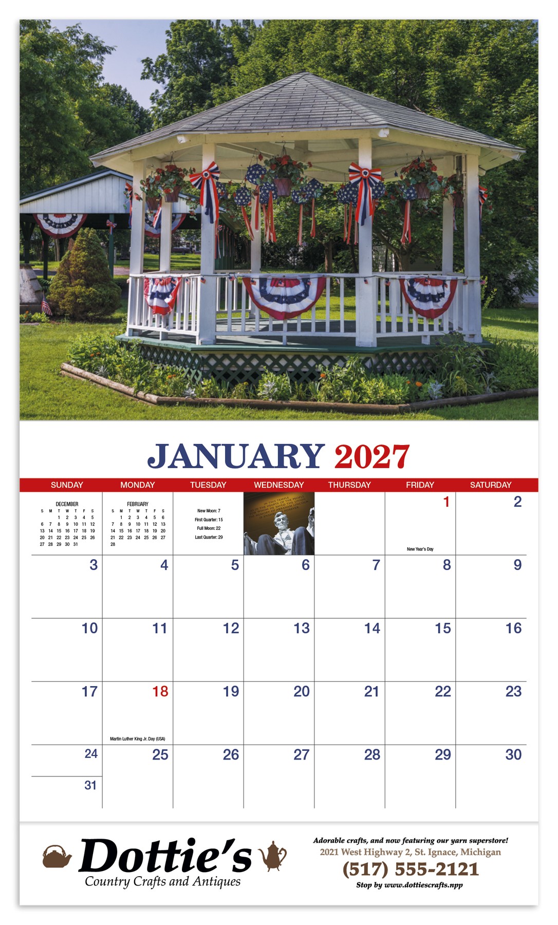 Picture of HotLine® Products America Appointment Calendar - Stapled