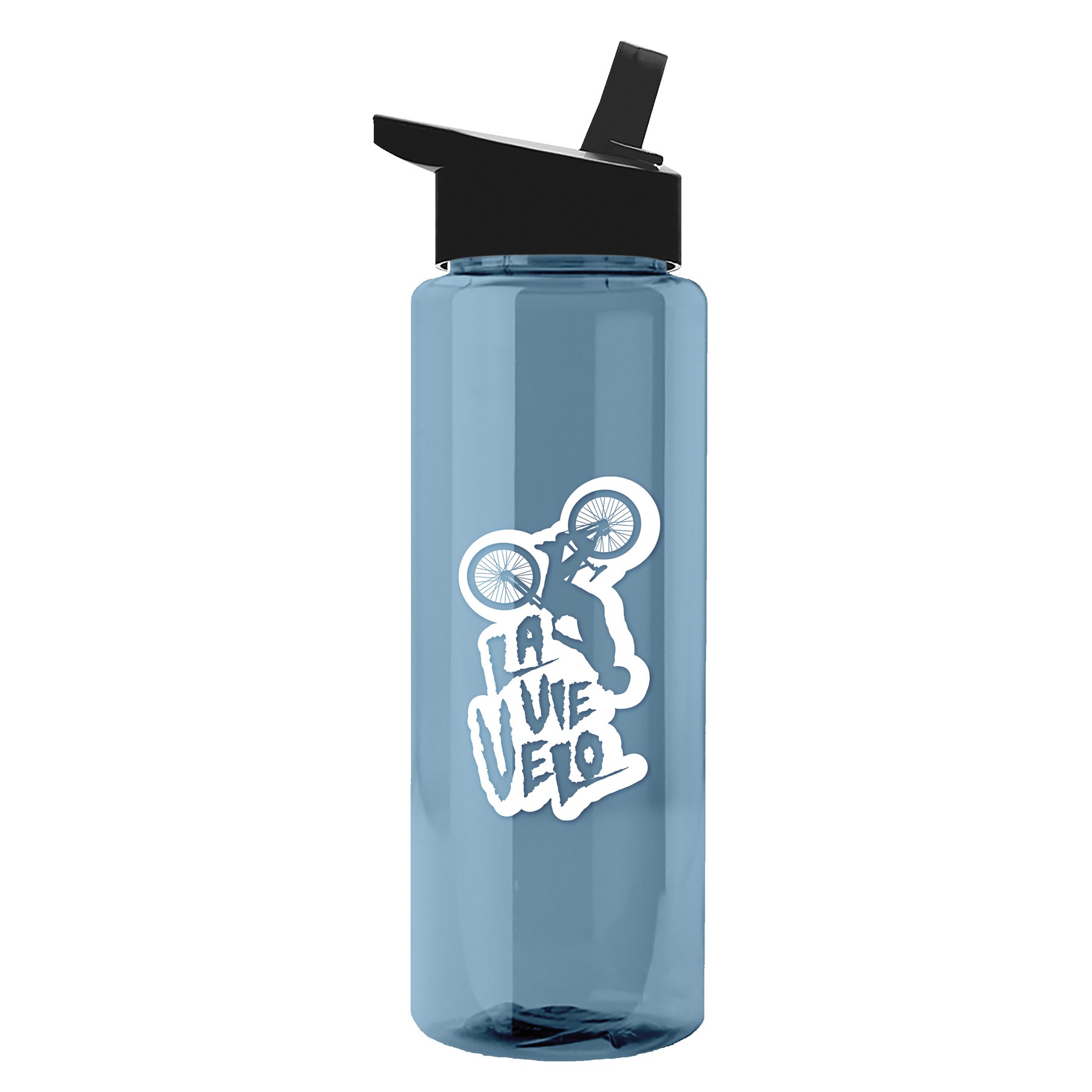 Picture of Garyline® Slim Fit RPET Bottle with Flip-Straw Lid - 32 oz.