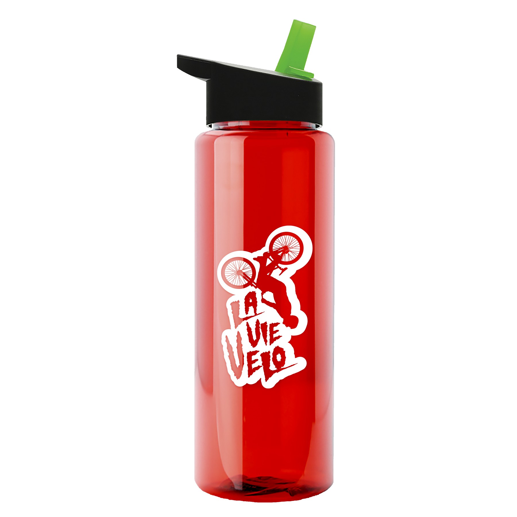 Picture of Garyline® Slim Fit RPET Bottle with Flip-Straw Lid - 32 oz.