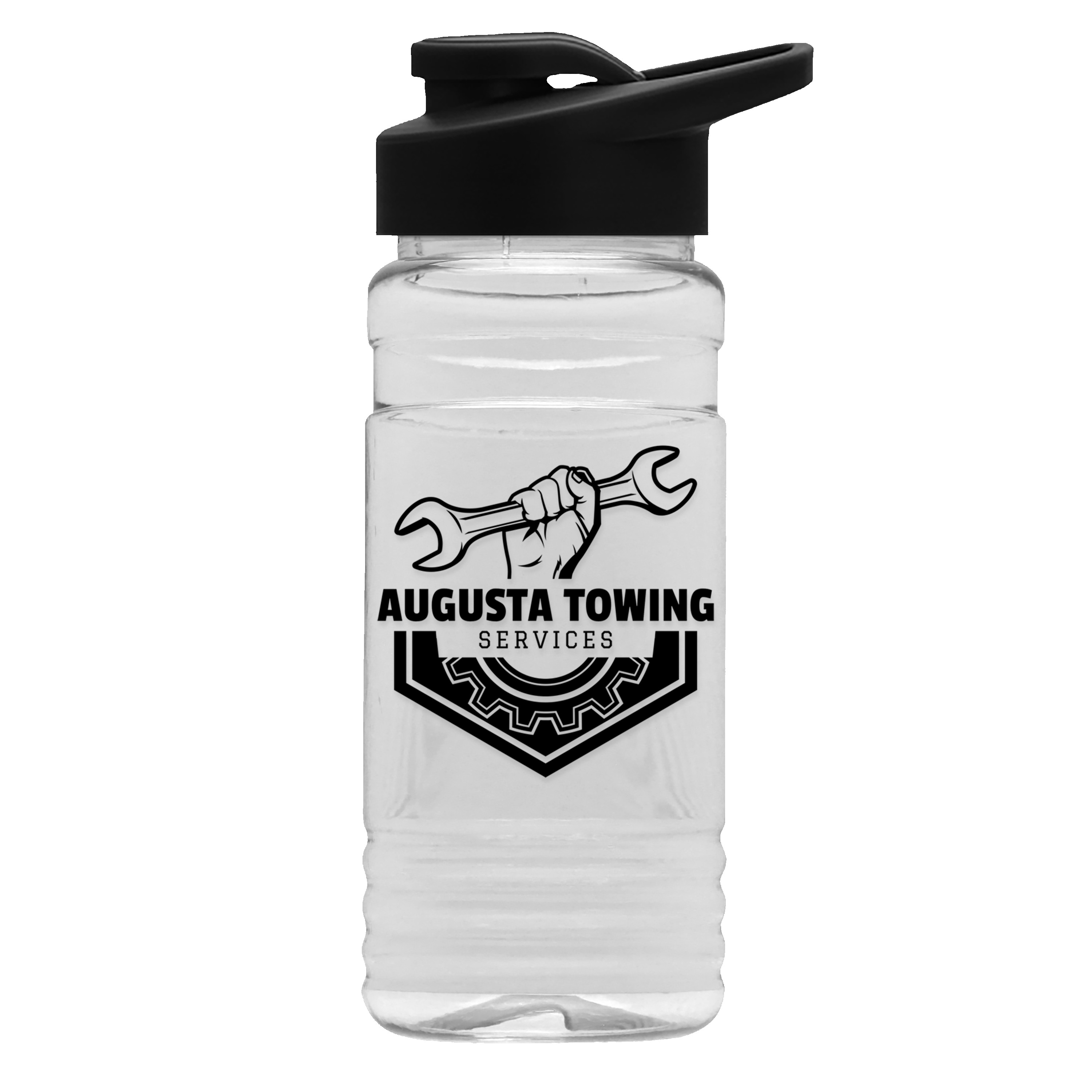 Picture of Garyline® Clear Bottle with Drink-Thru Lid - 20 oz.