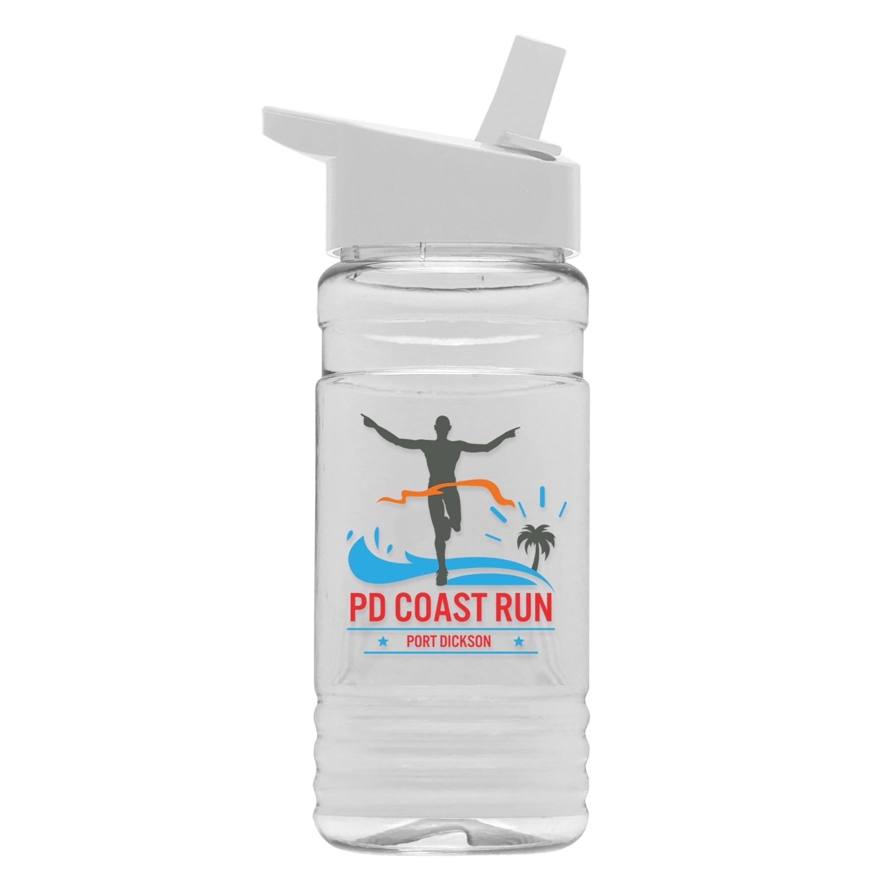 Picture of Garyline® Clear Bottle with Flip-Straw Lid - 20 oz.