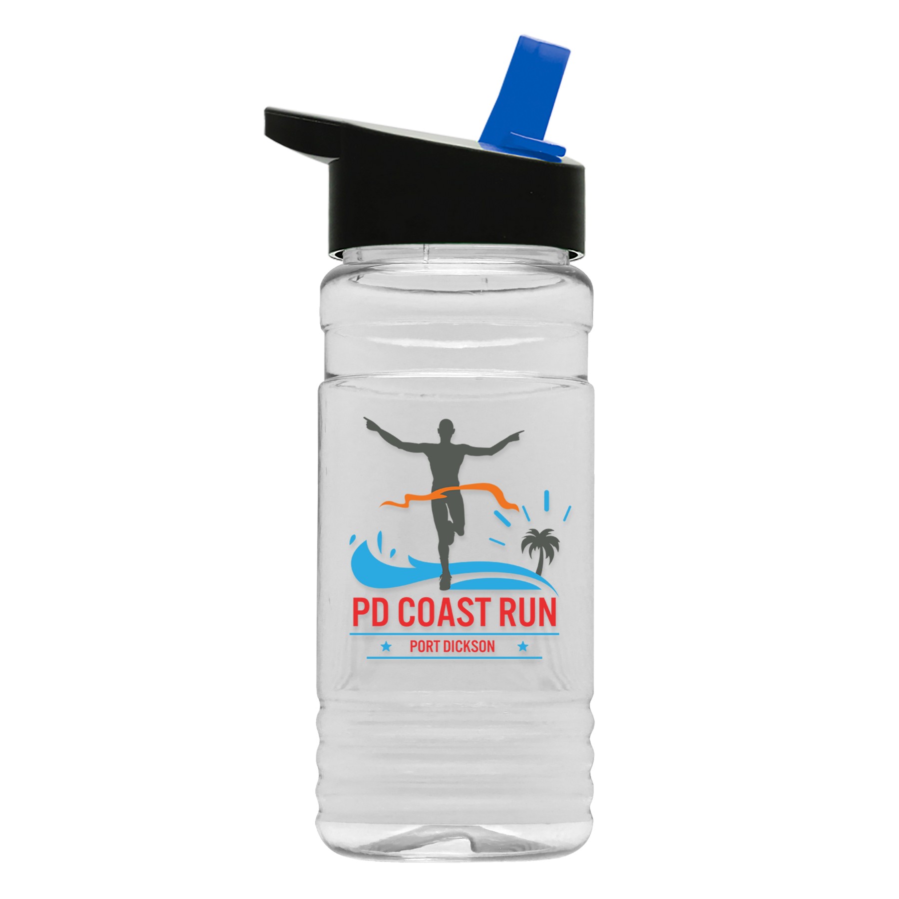 Picture of Garyline® Clear Bottle with Flip-Straw Lid - 20 oz.