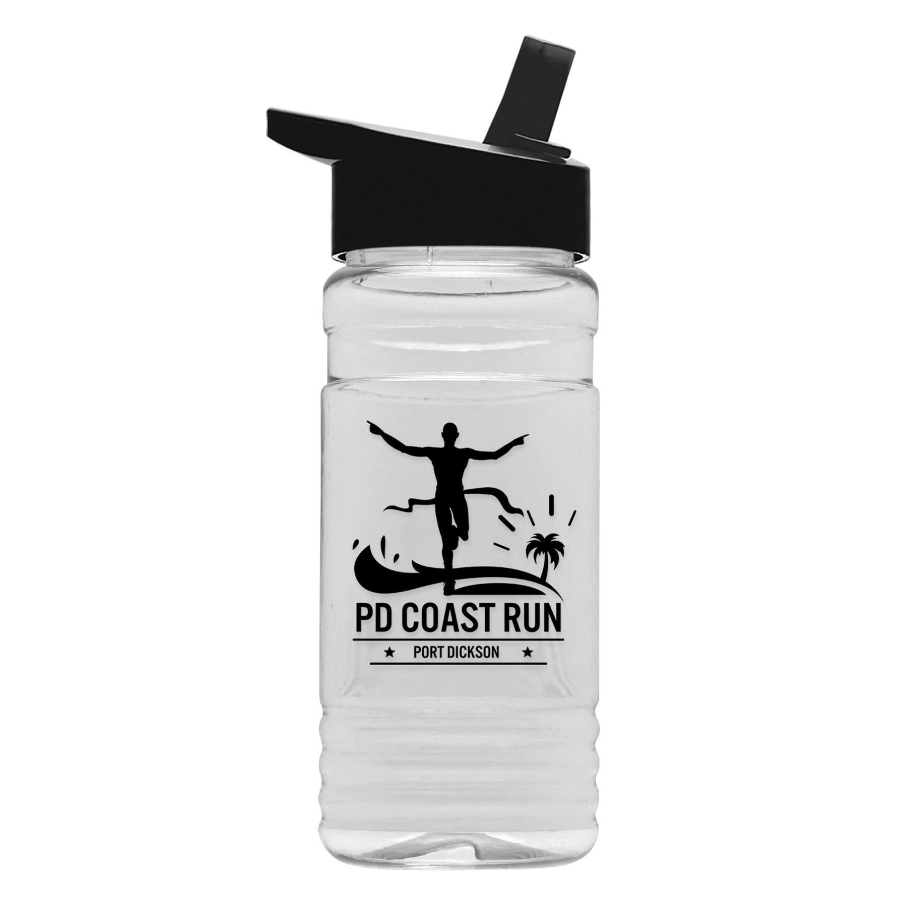 Picture of Garyline® Clear Bottle with Flip-Straw Lid - 20 oz.
