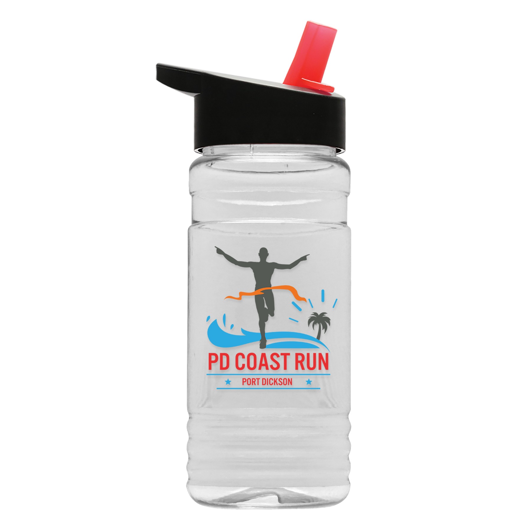 Picture of Garyline® Clear Bottle with Flip-Straw Lid - 20 oz.