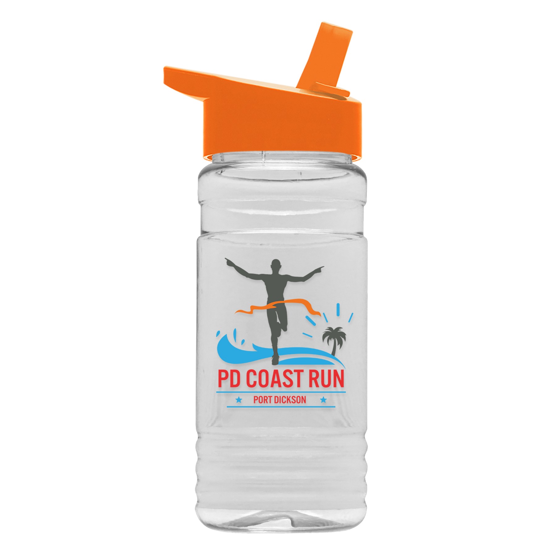 Picture of Garyline® Clear Bottle with Flip-Straw Lid - 20 oz.