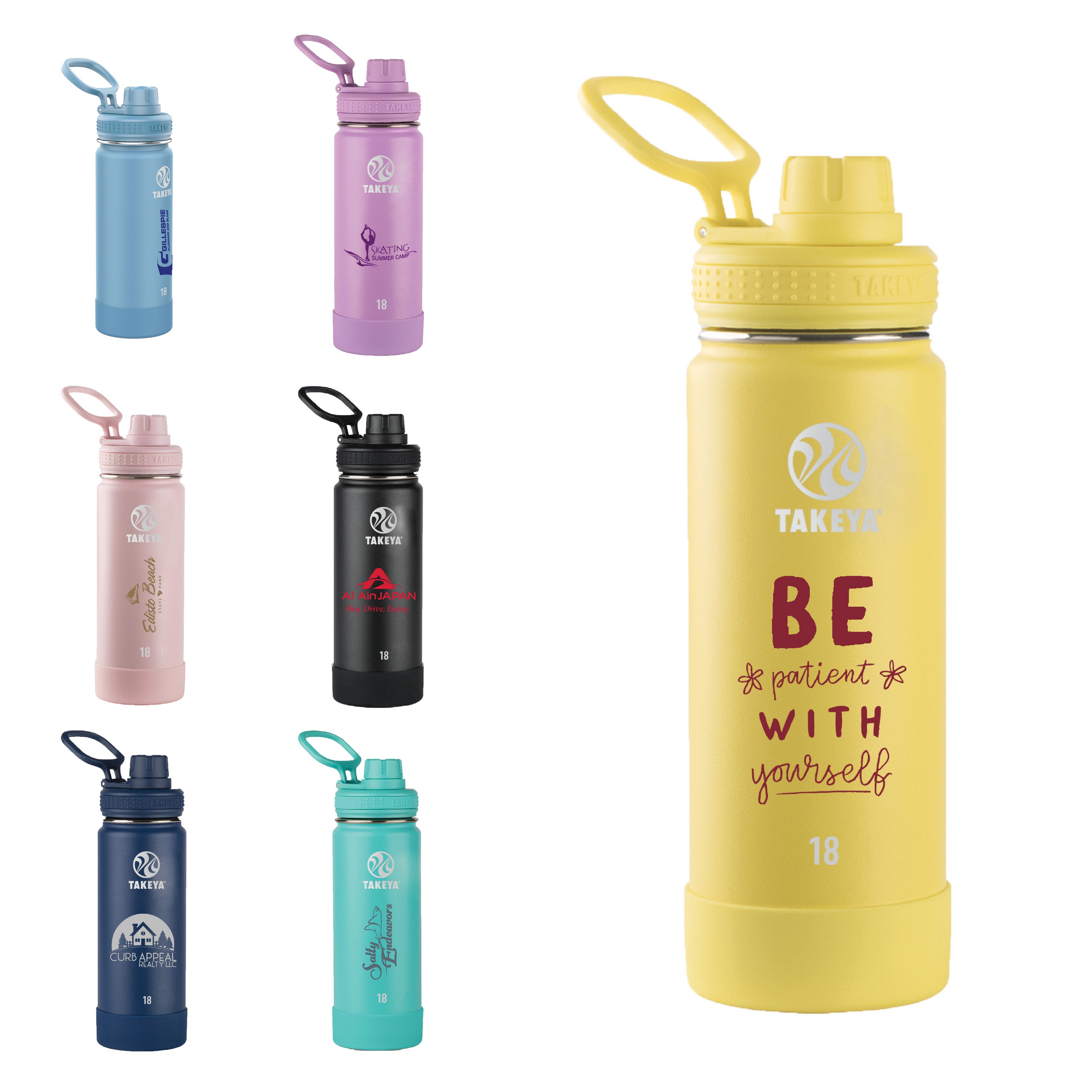 Picture of Takeya® 18 oz. Water Bottle with Actives Insulated Spout Lid™