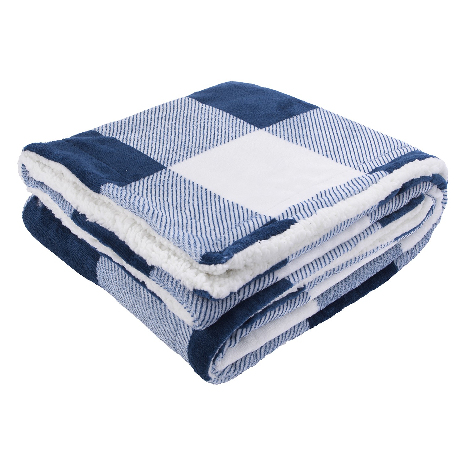Picture of Microfiber Plaid Sherpa Blanket