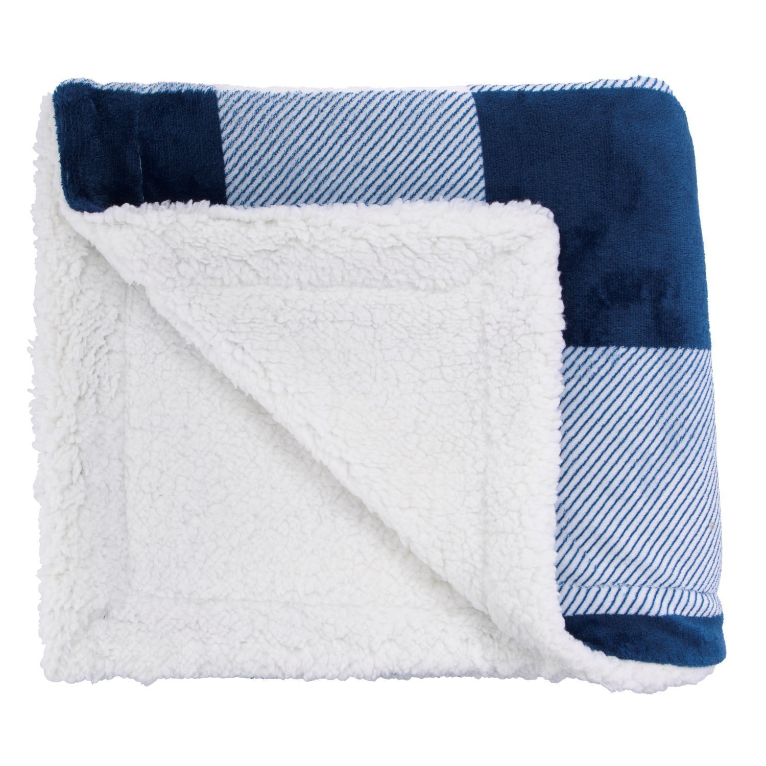 Picture of Microfiber Plaid Sherpa Blanket