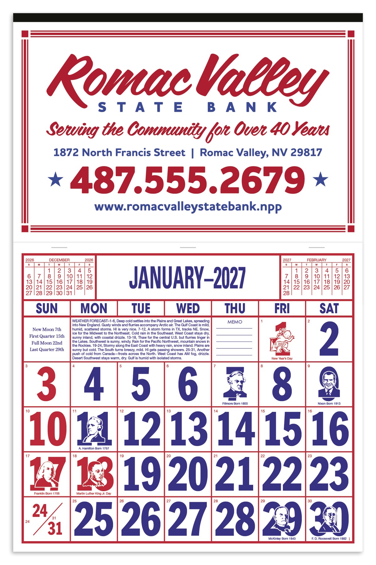 Picture of Skinner & Kennedy® Apron Style Calendar